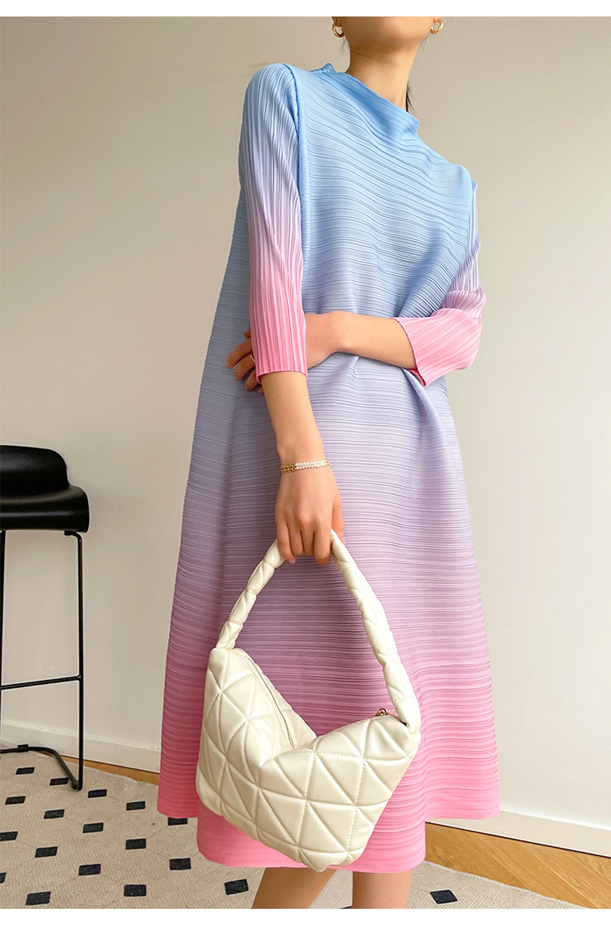 Pleated Plus Size Dress Women - enhanced image 8