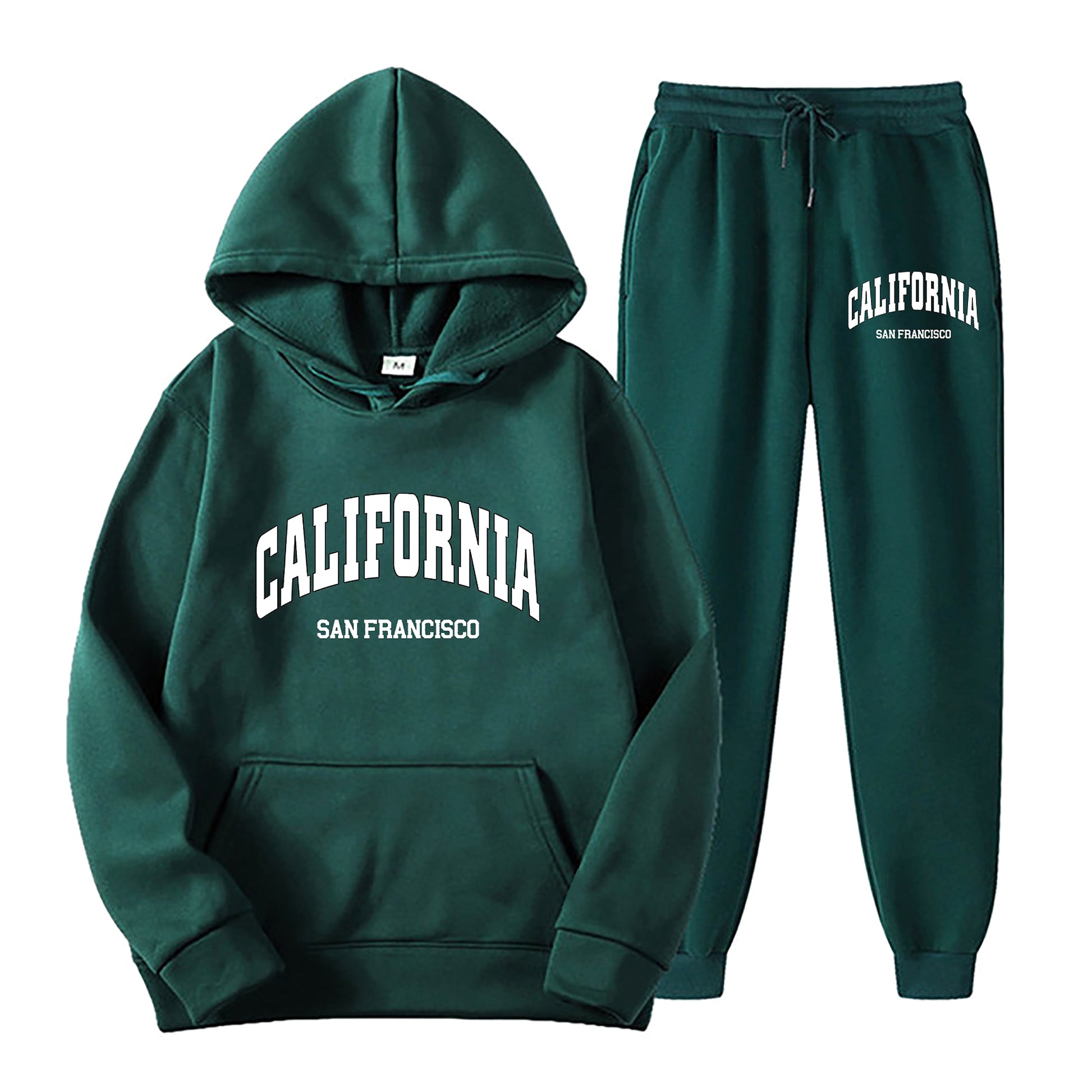 Plus Size Fleece-lined Sweater Suit Men's Long Sleeve Tracksuit - enhanced image 8