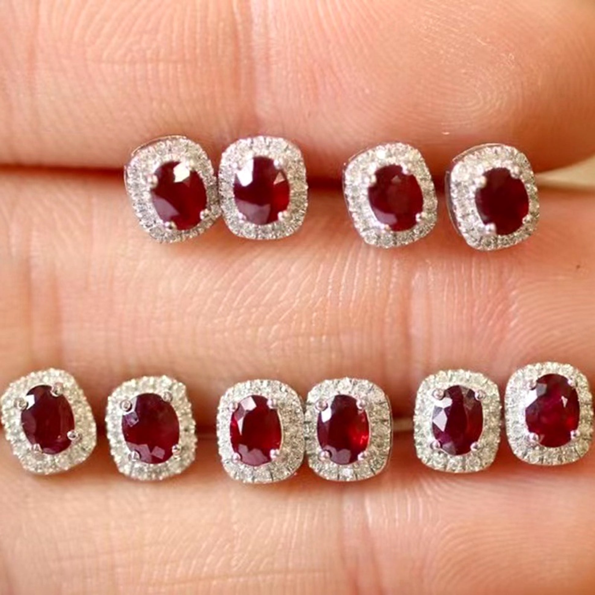 ❤️‍🔥 HF™ – Pigeon Ruby Studs | 18K Royal Edition - enhanced image 8