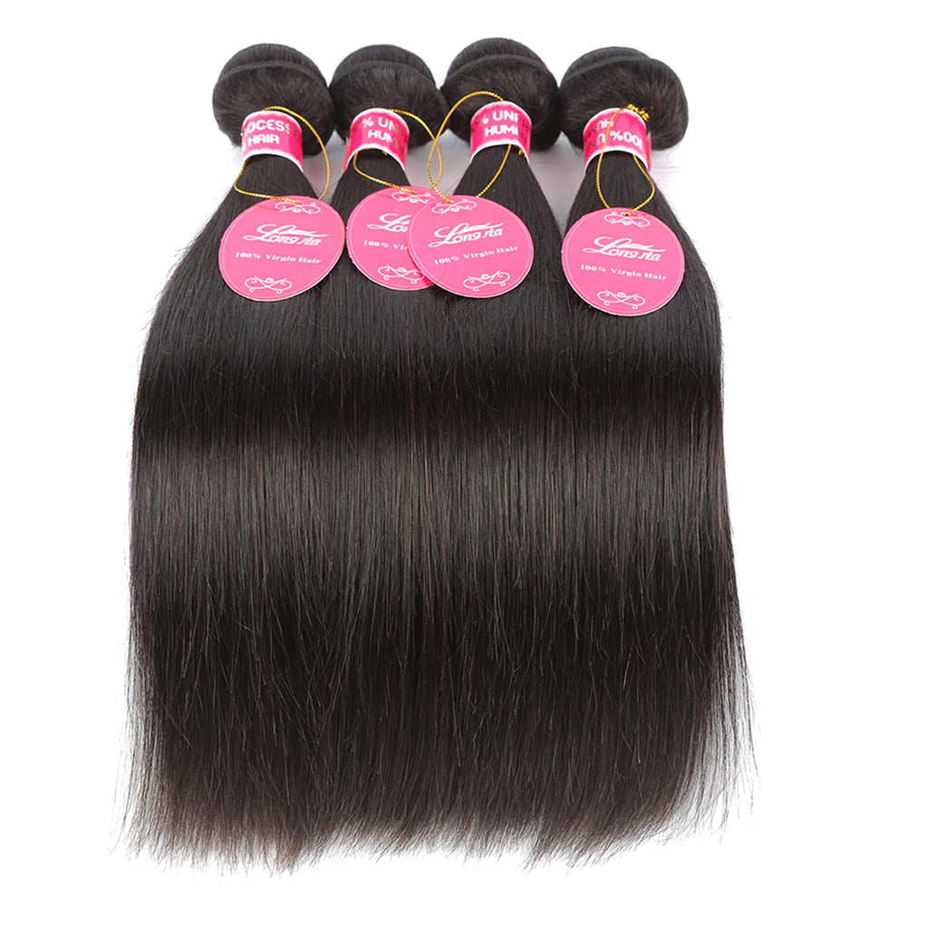Real human hair straight wave human hair hair curtain natural color wig hair extension - enhanced image 8
