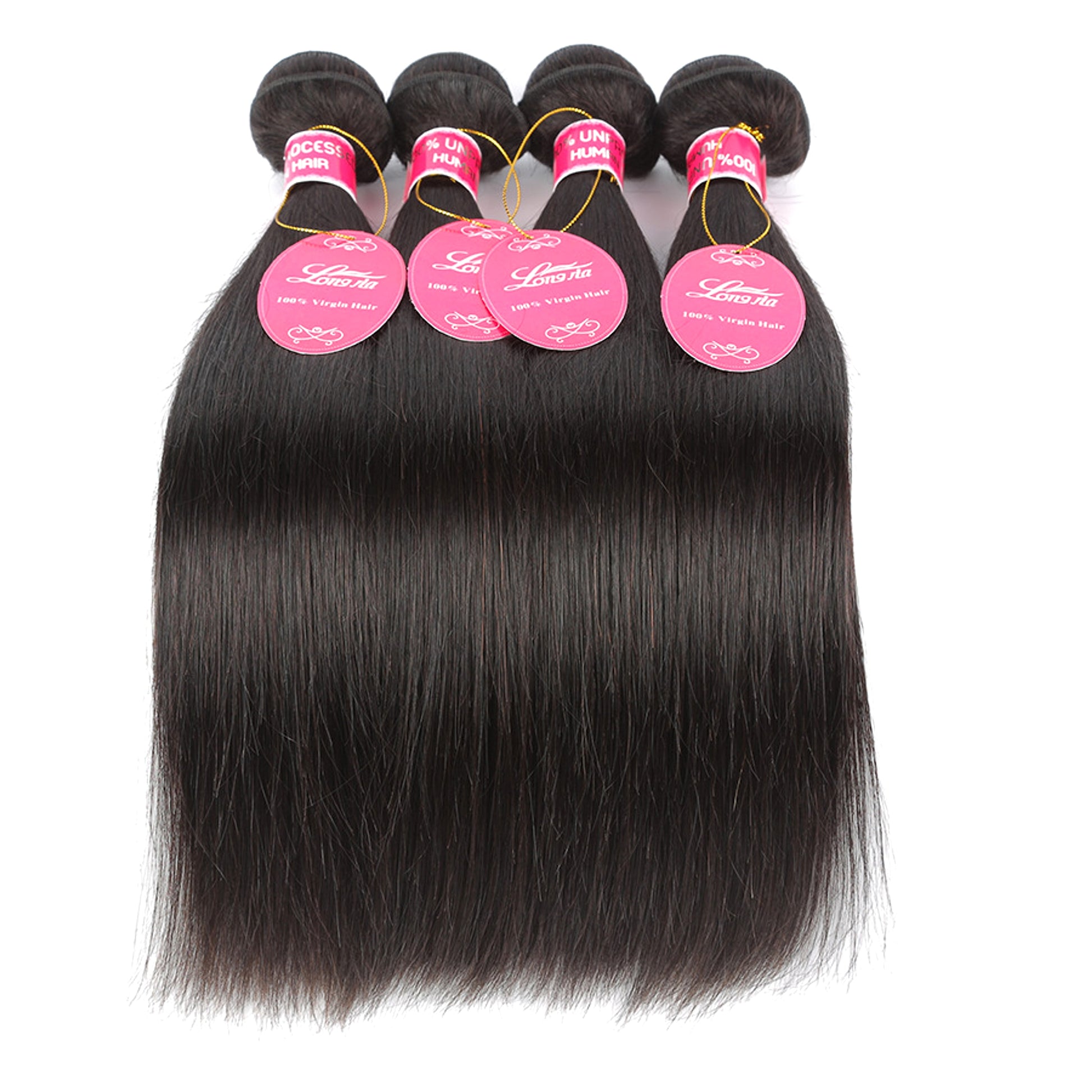 Real human hair straight wave human hair hair curtain natural color wig hair extension - enhanced image 8