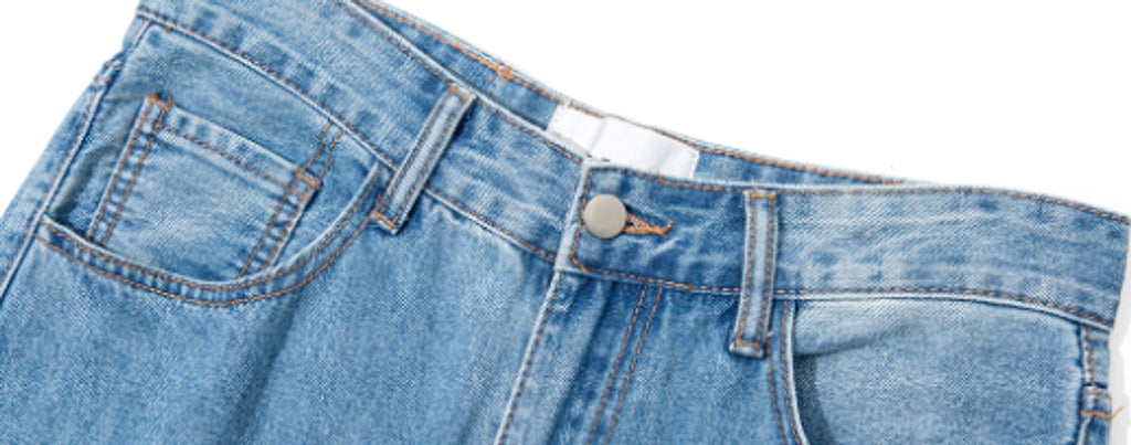 Retro Burnt Flowers Niche Wash Old Jeans For Men - enhanced image 8