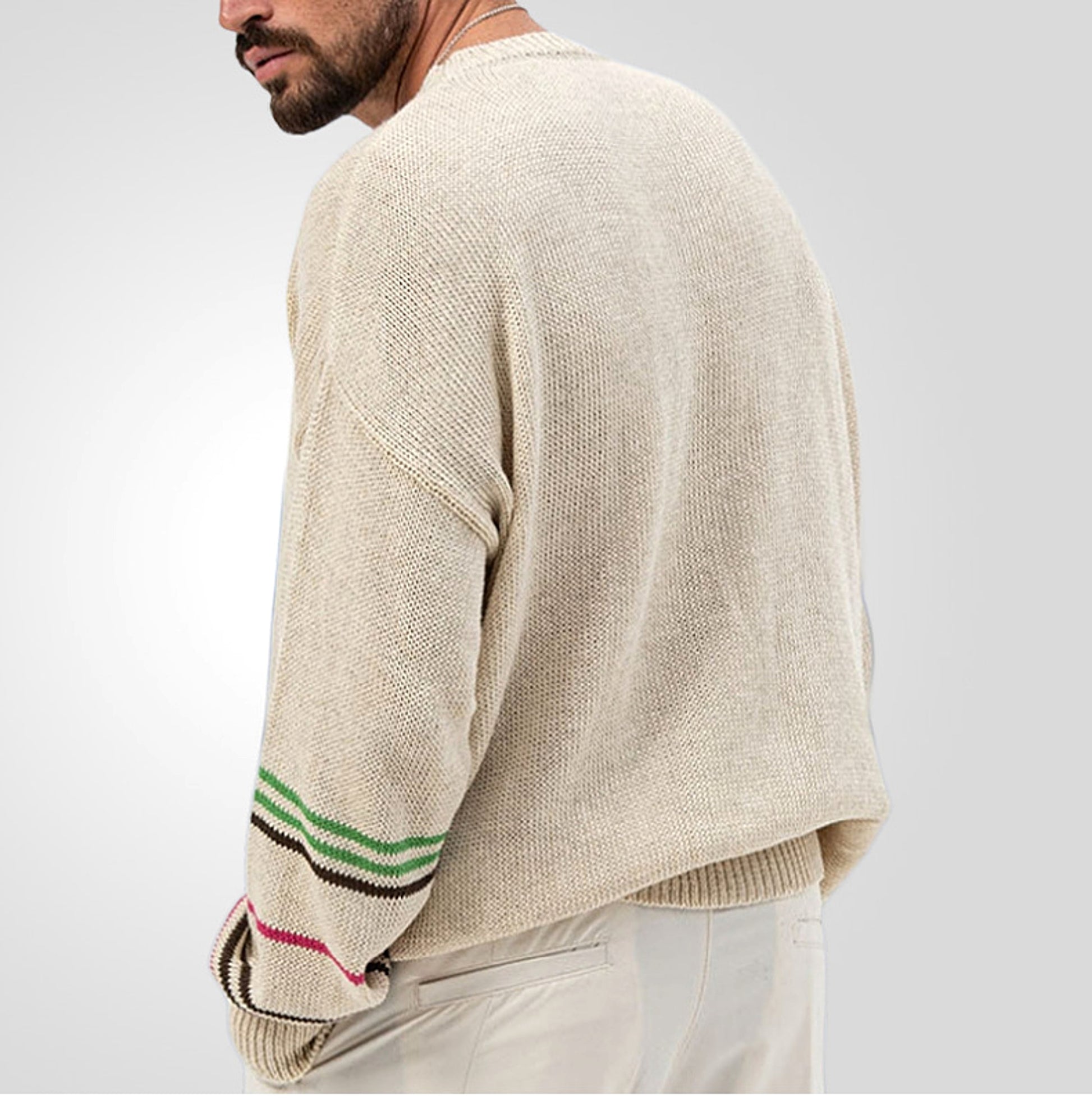 Round Neck Pullover Long Sleeve Base Lightweight Sweater - enhanced image 8