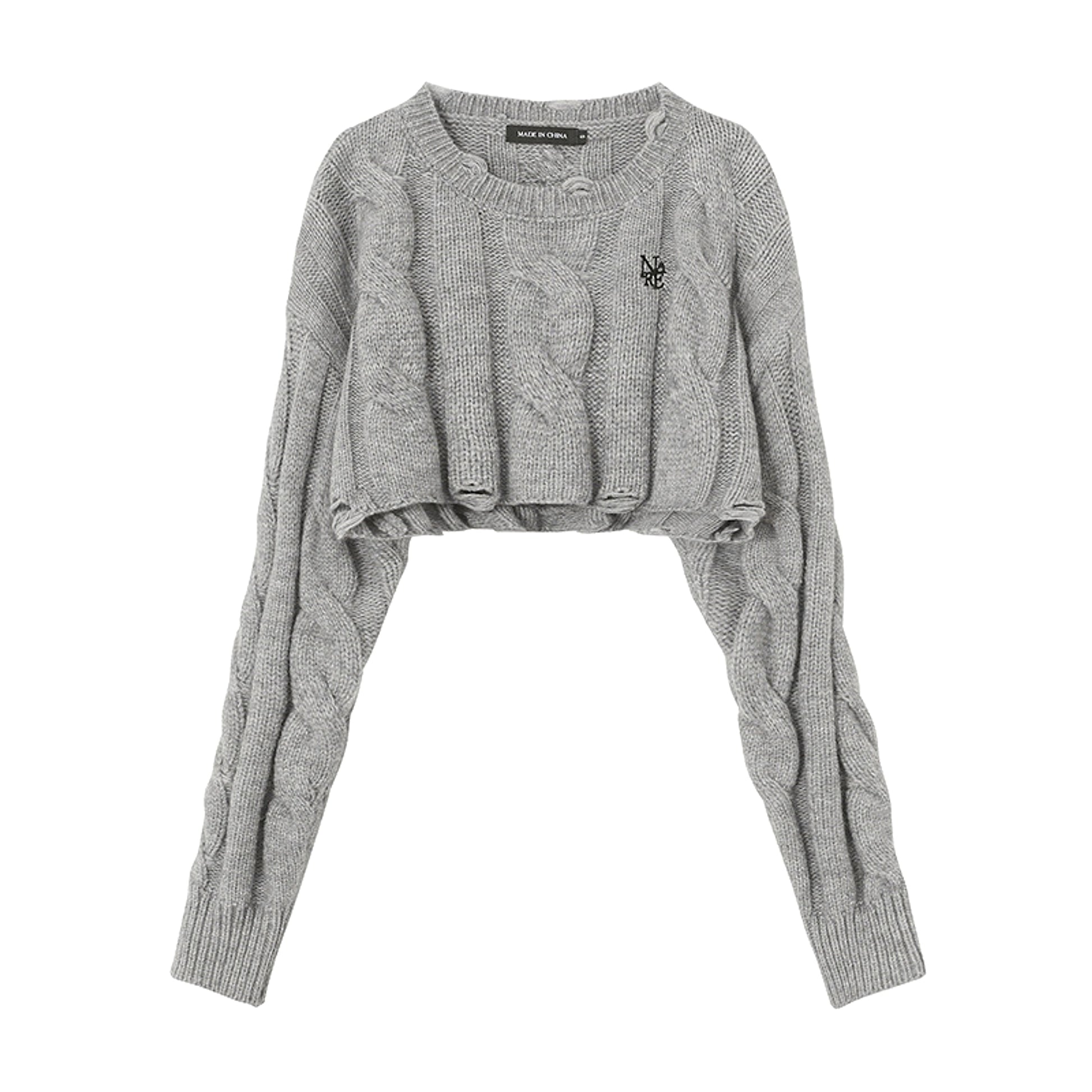 Short Long Sleeve Lazy Wind Pullover Knit Sweater Spice Girl Crew Neck Top Women - enhanced image 8
