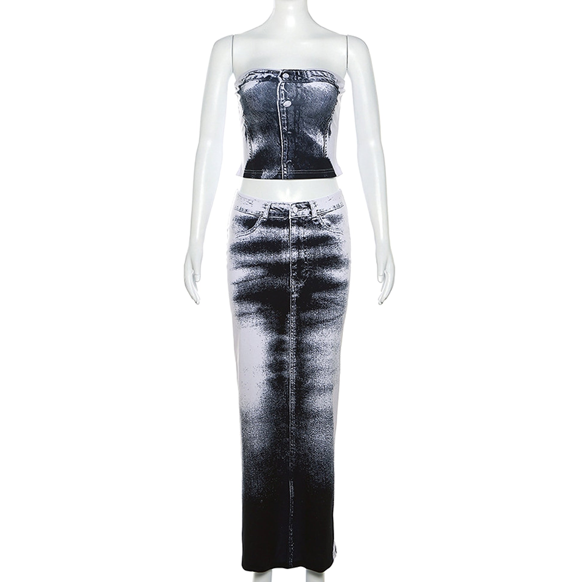 Slim-fit Sheath Split Skirt - enhanced image 8