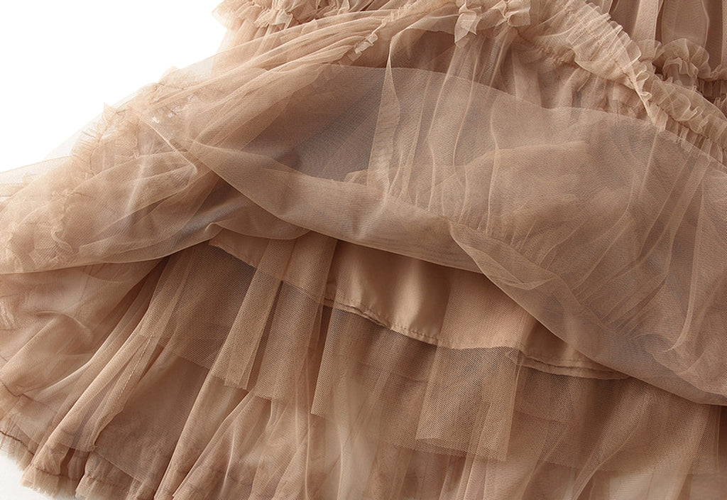 Slimming Multi-layer High-grade Gauze Skirt High-grade Skirt - enhanced image 8