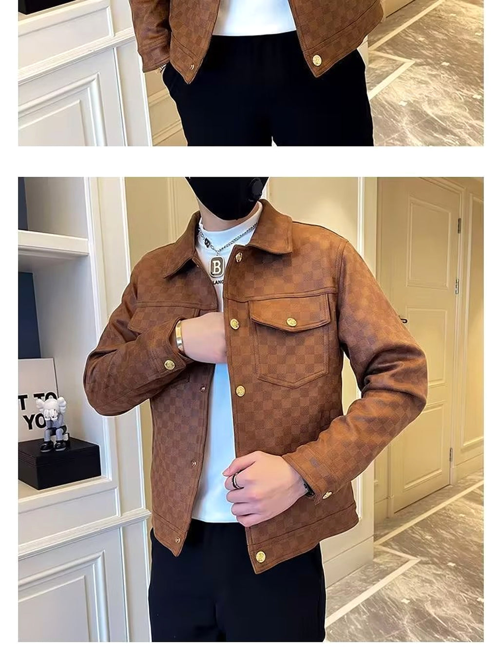 Spring And Autumn Collar Jacket Fashion Men - enhanced image 8