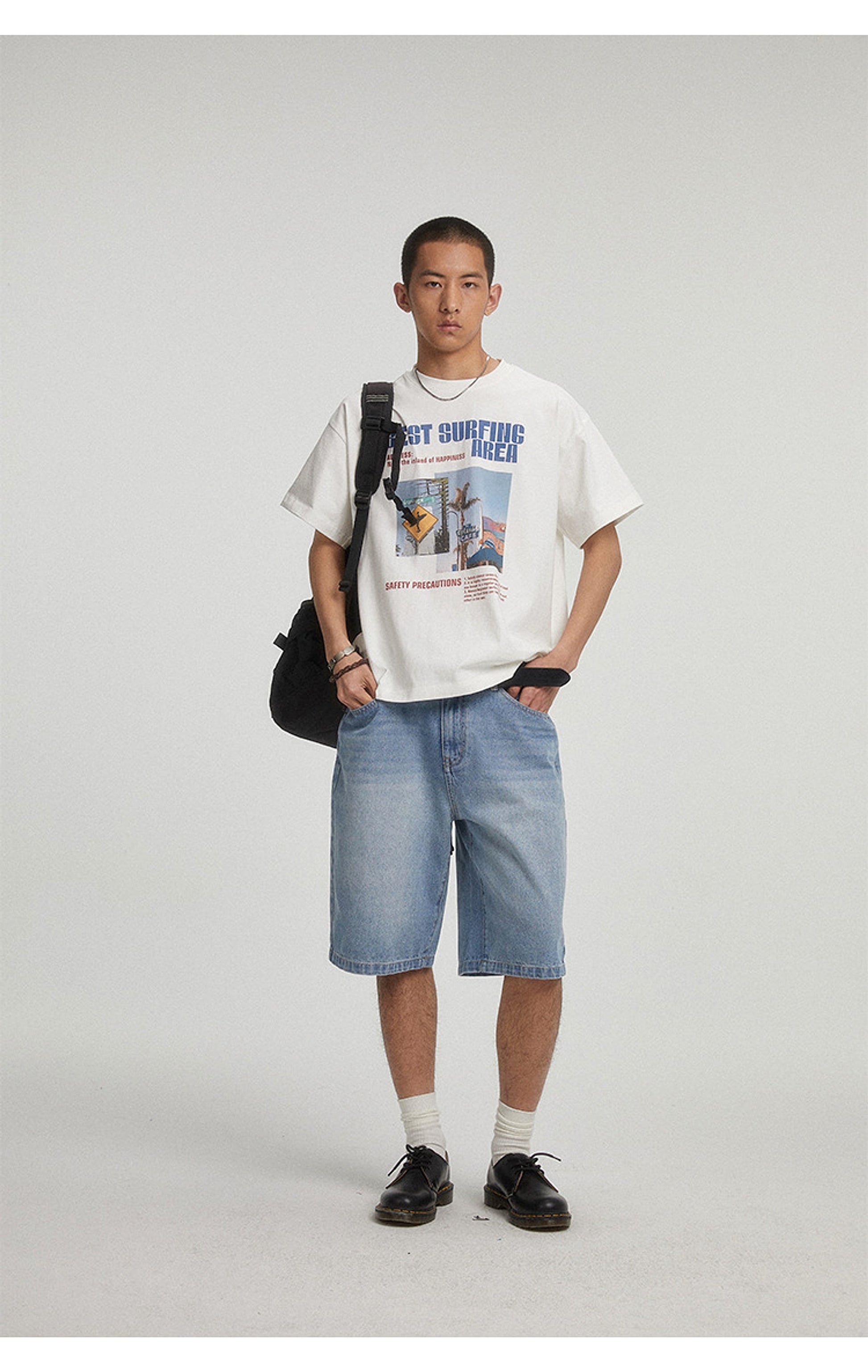 Summer New Print Short Sleeve Trendy Japanese T-Shirt Men - enhanced image 8