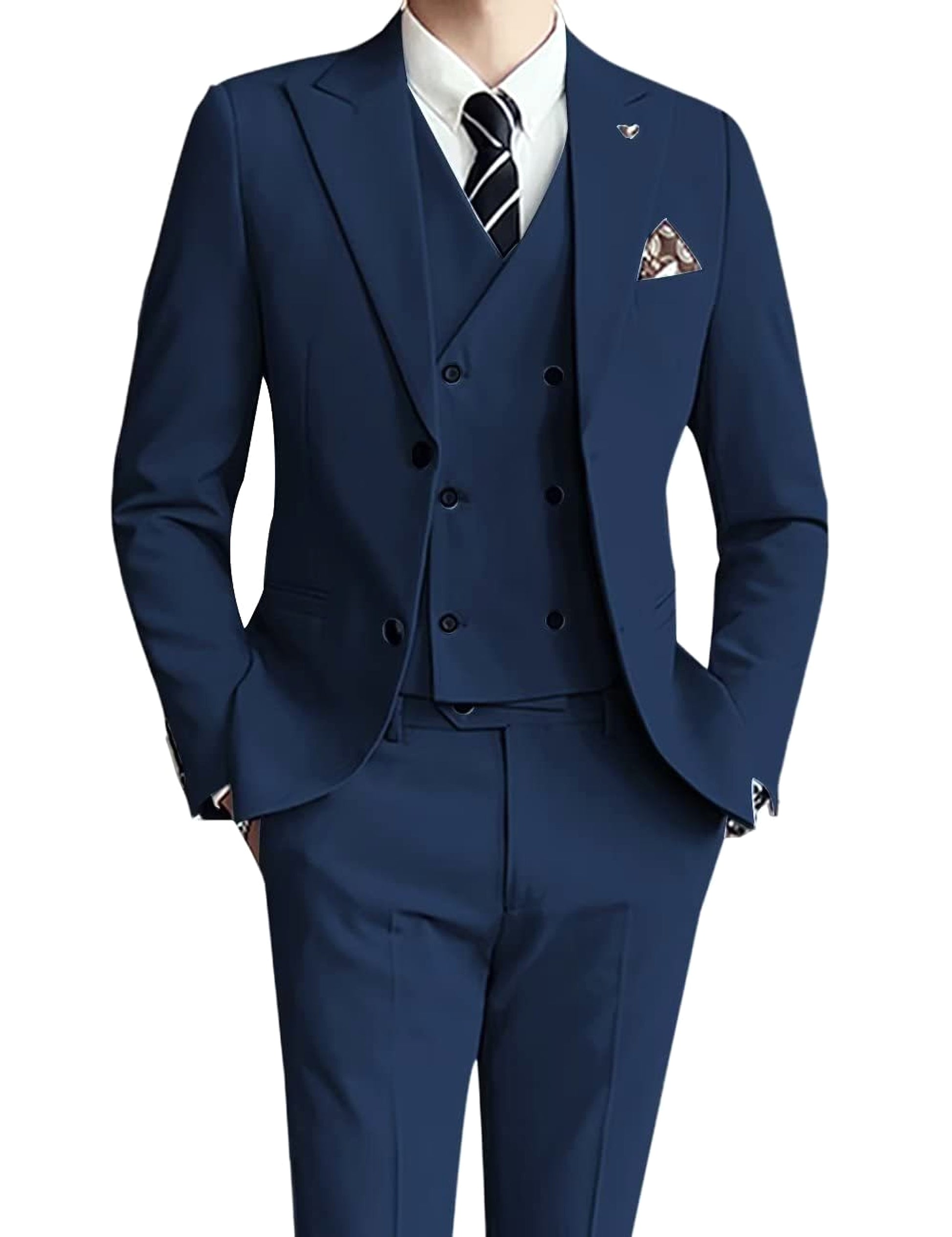 Ceremonté™ – Slim Fit Three-Piece Wedding Suit - enhanced image 8