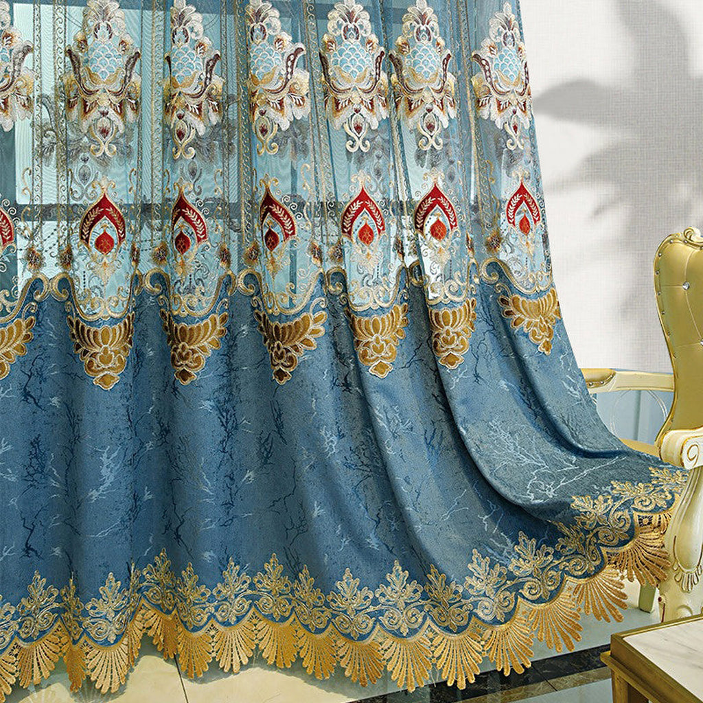 VeluRomi™ – Modern Velvet Embroidered Curtains for Light-Proof Elegance - enhanced image 8