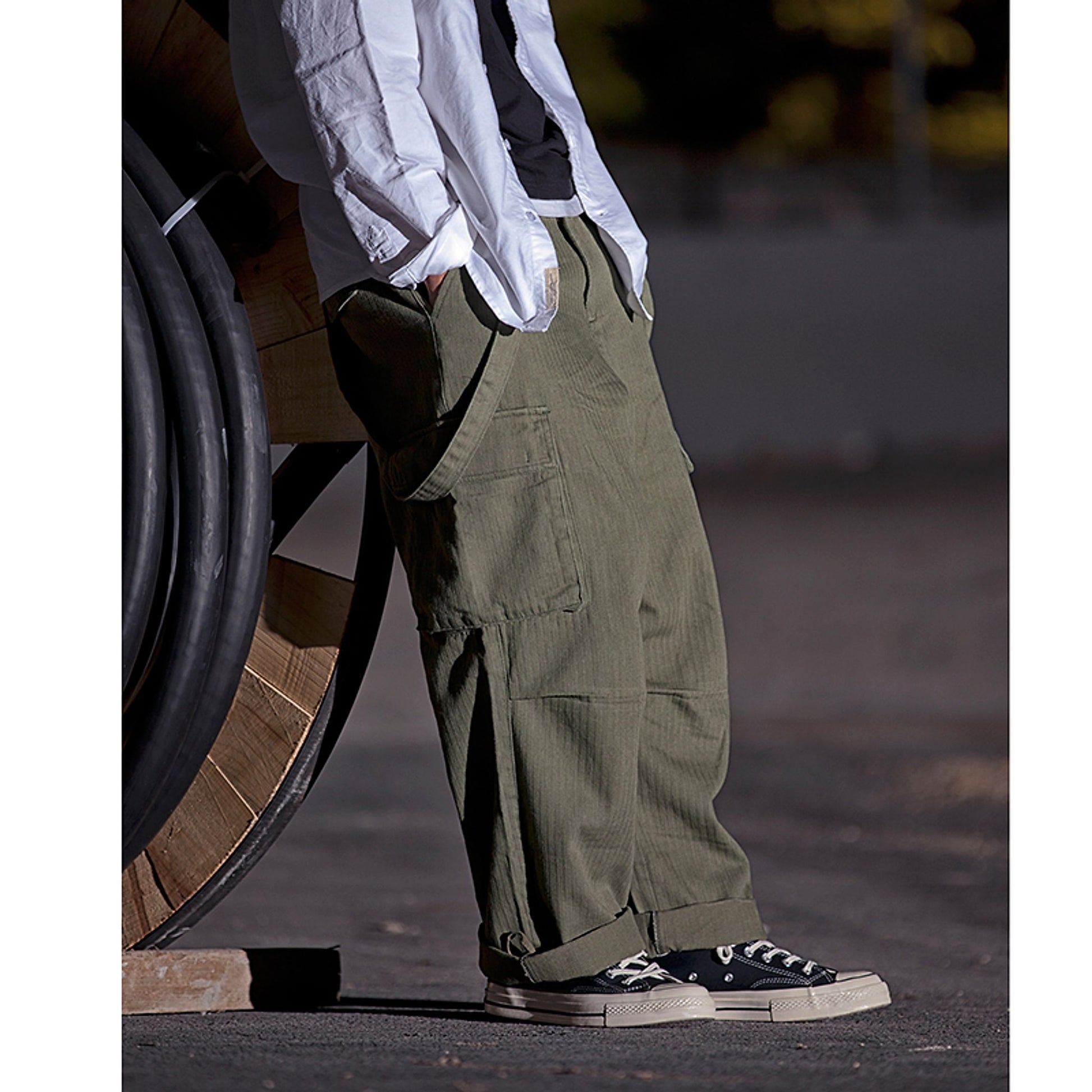 Vintage Loose Fitting Overalls - enhanced image 8