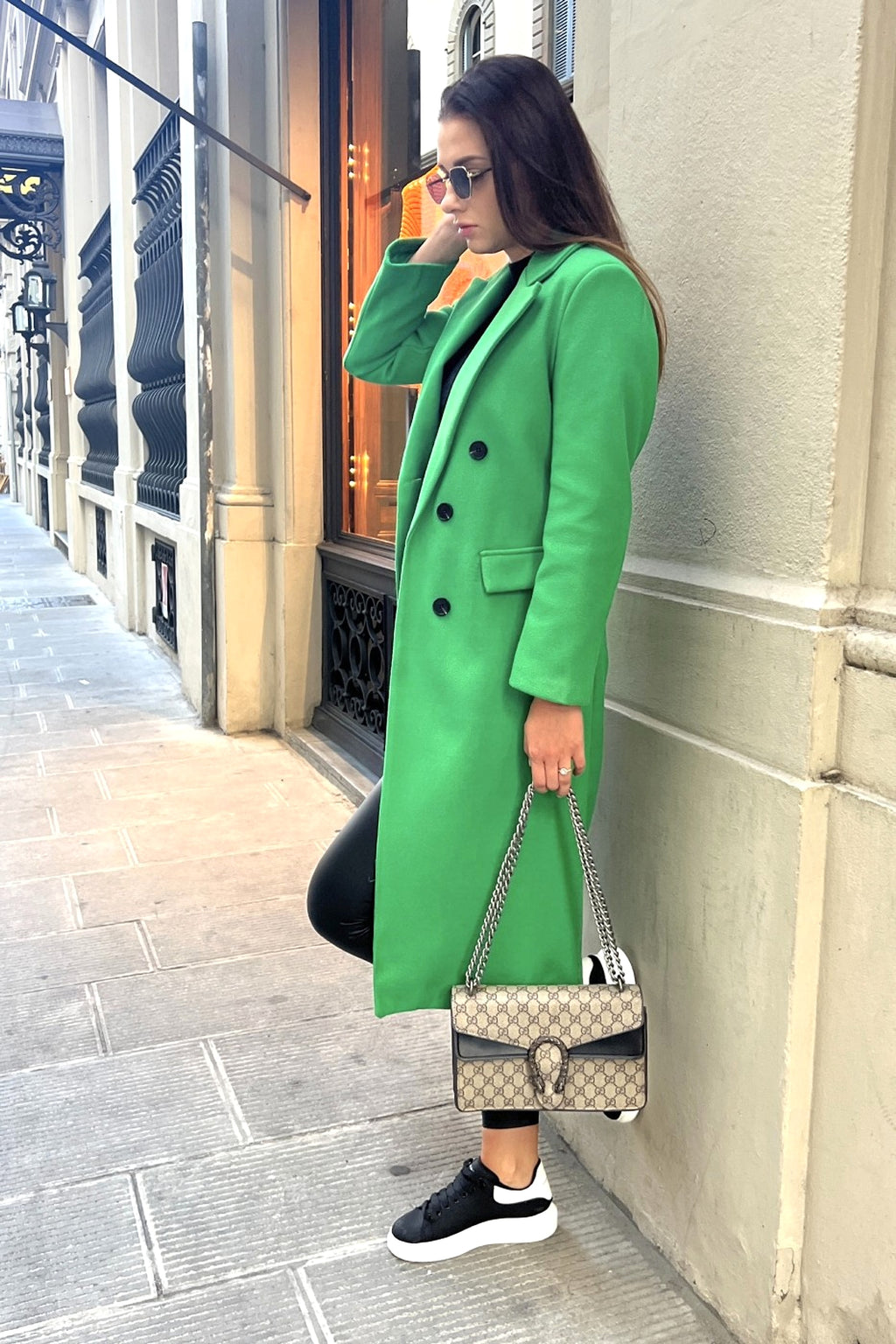 Women's Fashion Simple Double Breasted Long Sleeve Lapel Button Woolen Coat - enhanced image 8