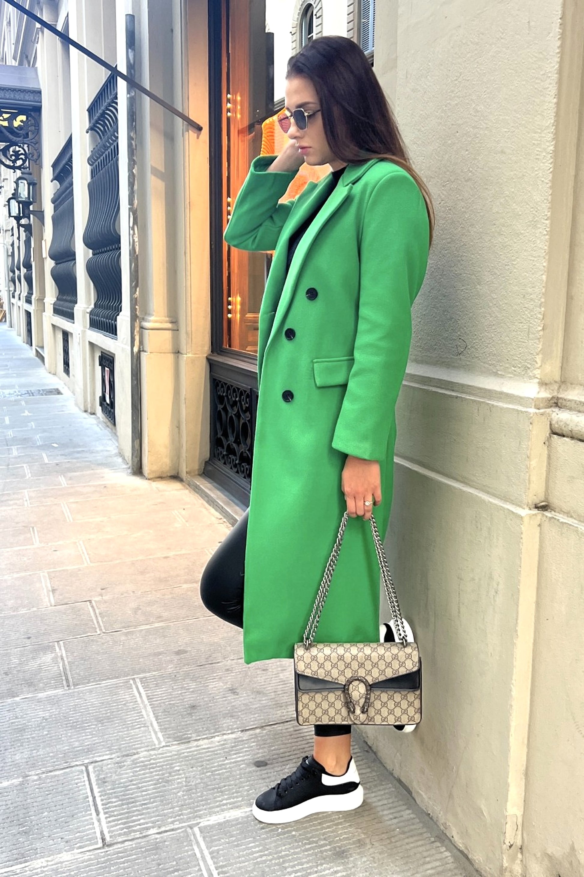 Women's Fashion Simple Double Breasted Long Sleeve Lapel Button Woolen Coat - enhanced image 8