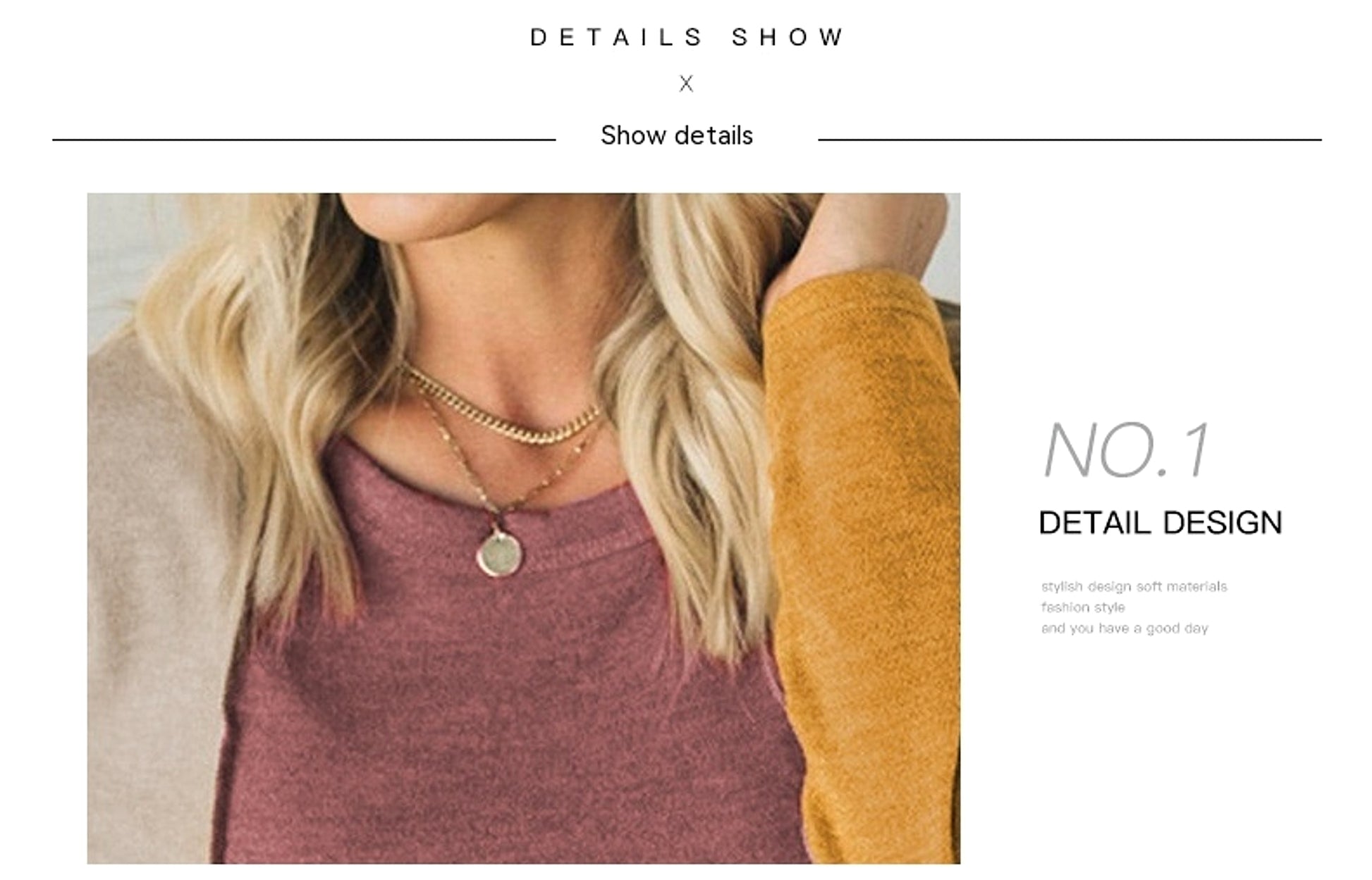Women's Knitted Round Neck Irregular Contrast Color Long Sleeves Casual Top T-shirt - enhanced image 8
