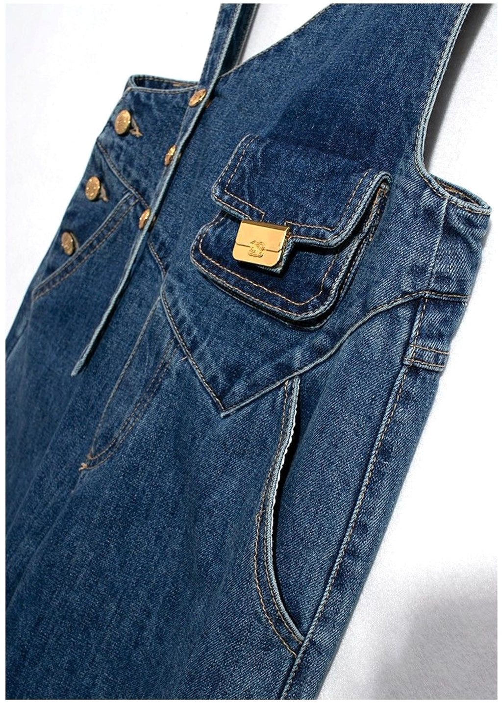 DenimCharm™ – Utility Strap Suspender Jeans - enhanced image 8