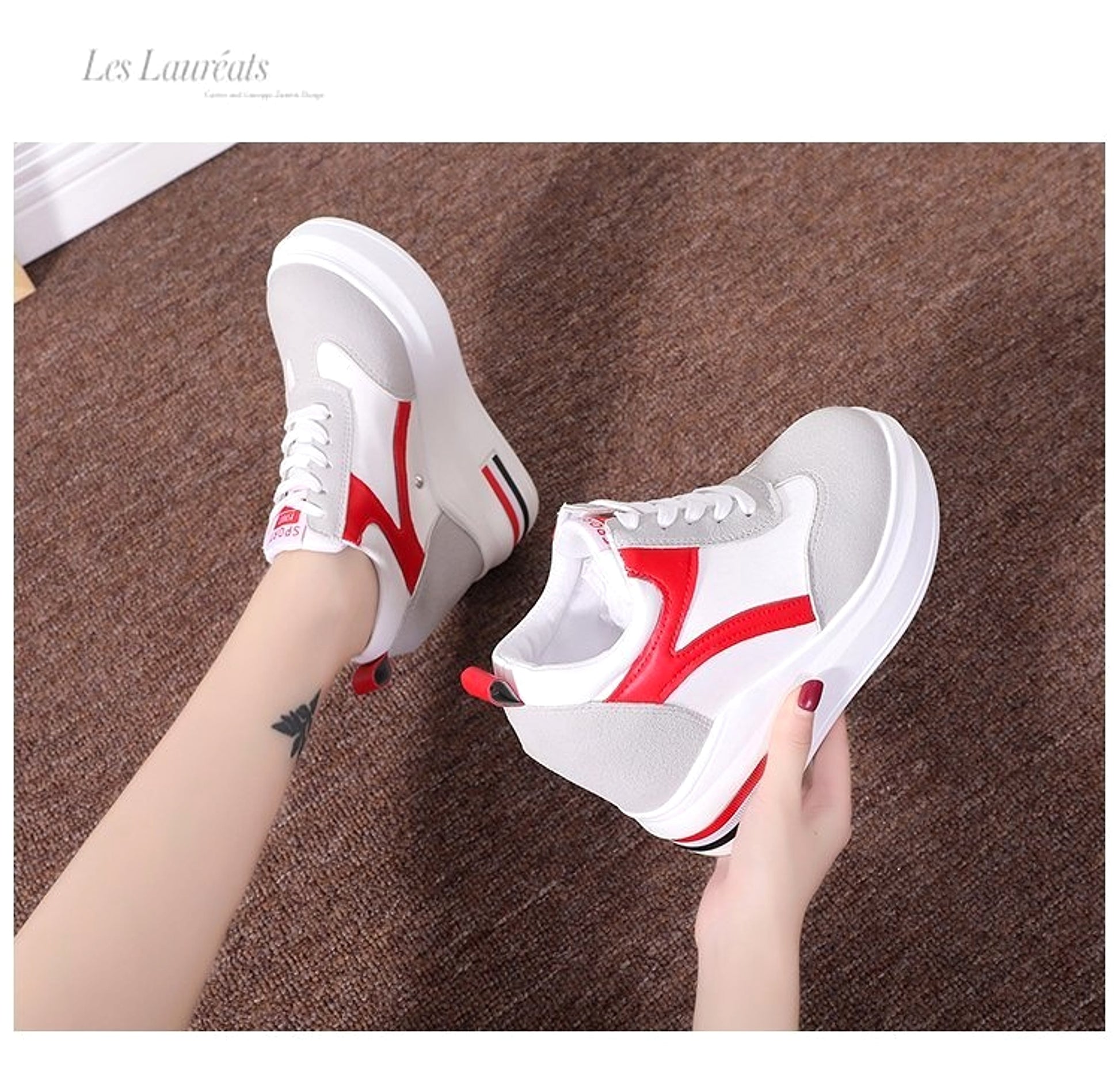 Women's Platform Height Increasing Insole Casual Shoes - enhanced image 8