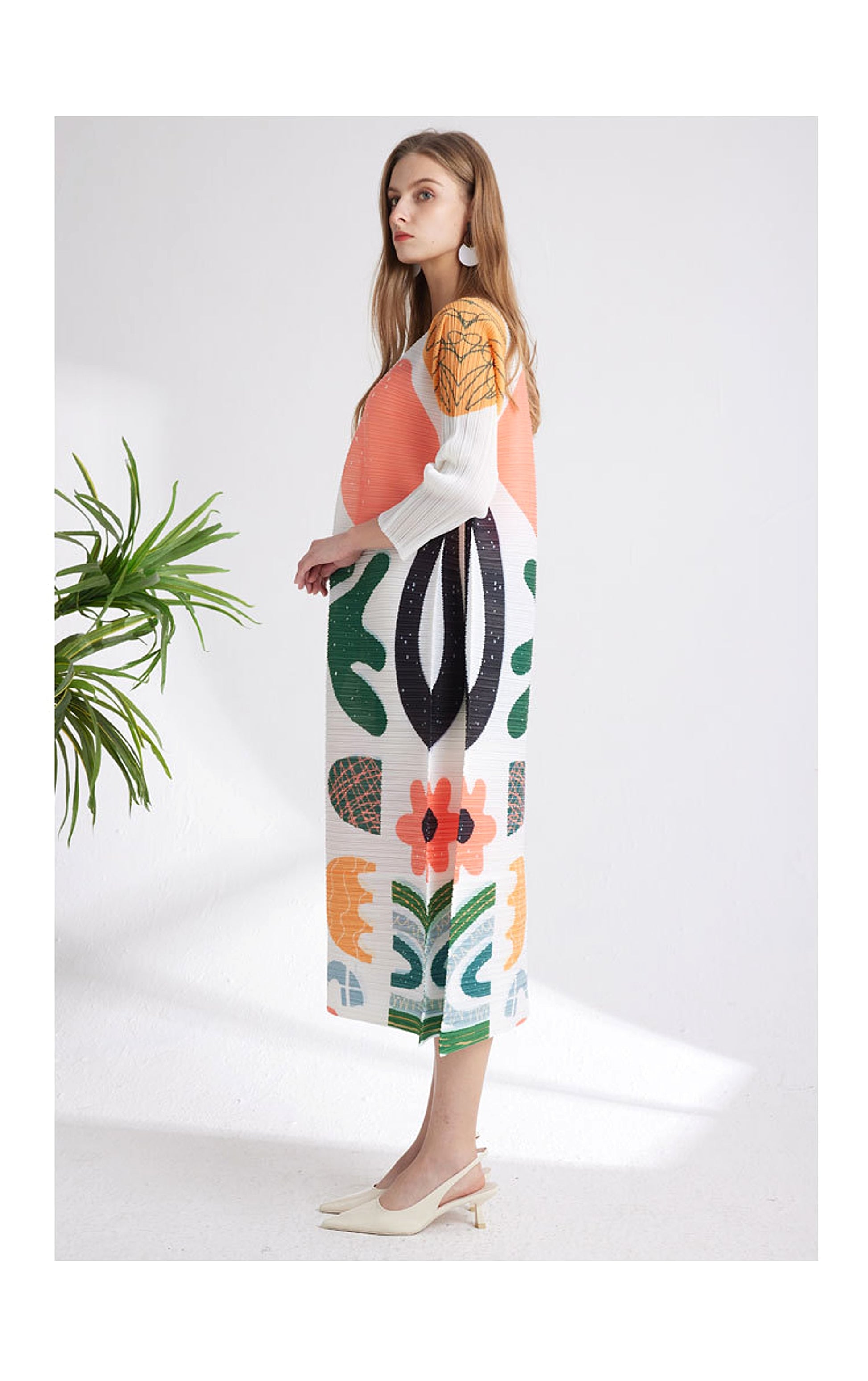 Women's Printed Niche Comfortable Pleated Fashion Dress - enhanced image 8