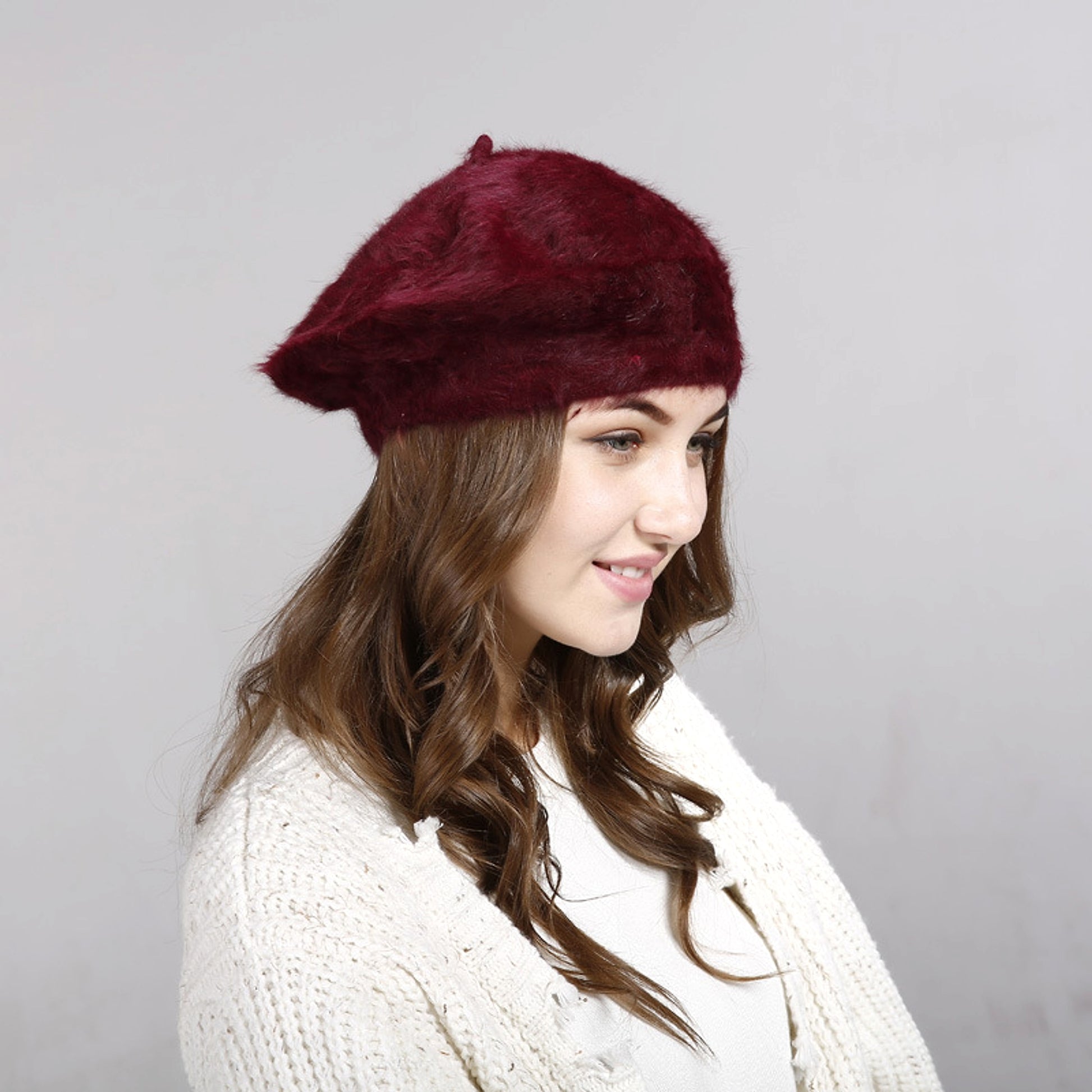 Women's Solid Color Wool Hat - enhanced image 8