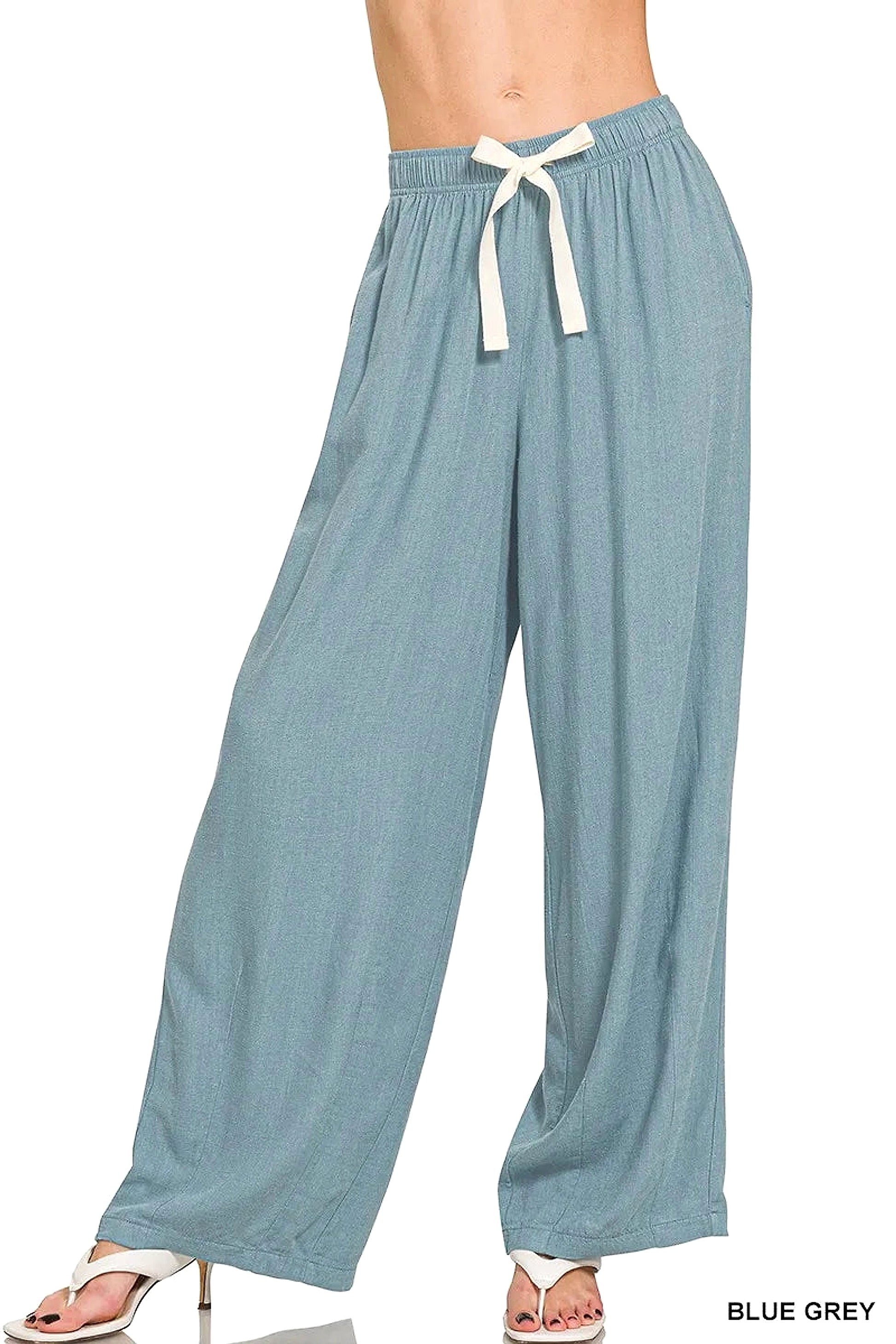 Zenana Linen Drawstring Pants - enhanced image 8