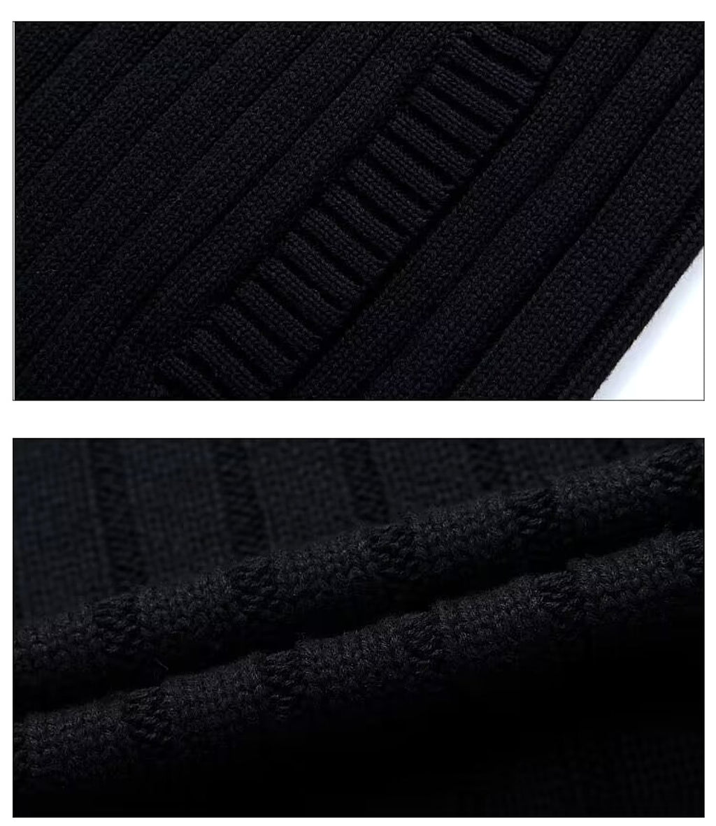 Zipper Outerwear Sweater Coat For Men Fleece-lined Thickened Winter - enhanced image 8