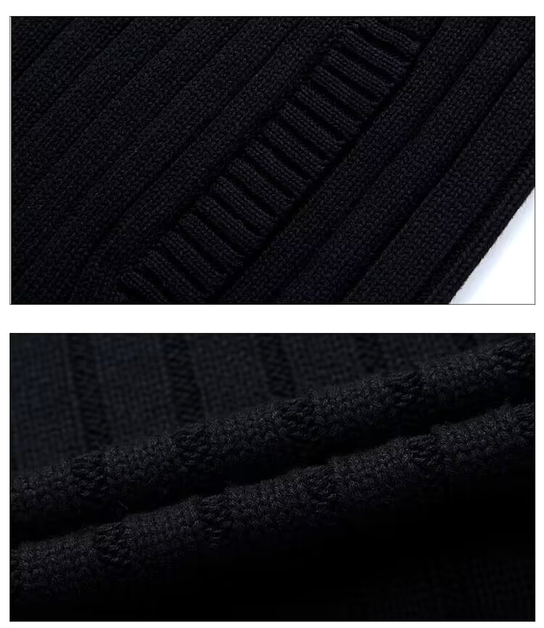 Zipper Outerwear Sweater Coat For Men Fleece-lined Thickened Winter - enhanced image 8