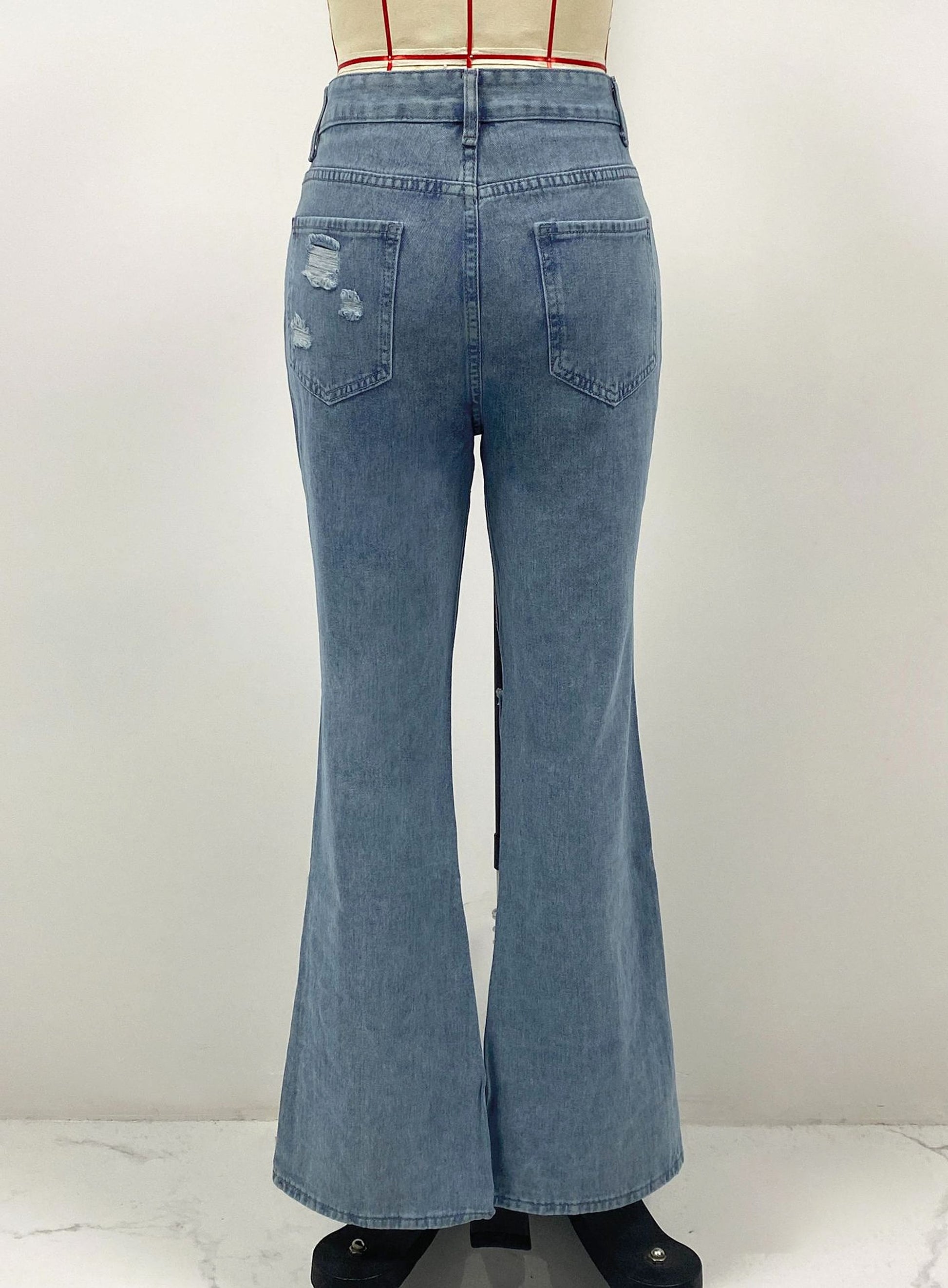 25 Edition – High Waist Ripped Split Stretch Jeans for Women - enhanced image 9