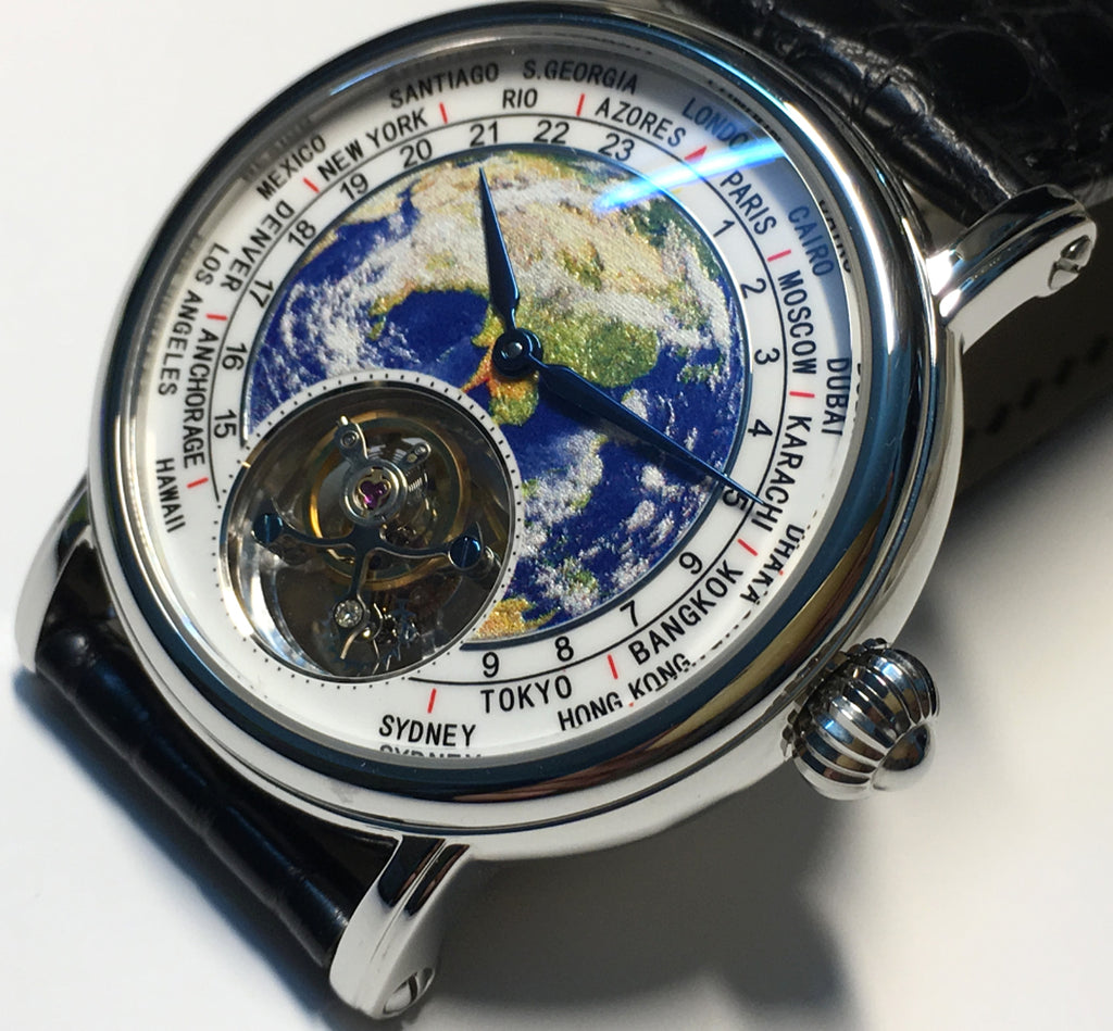 3D Globe Tourbillon Round Watch Fashion - enhanced image 9