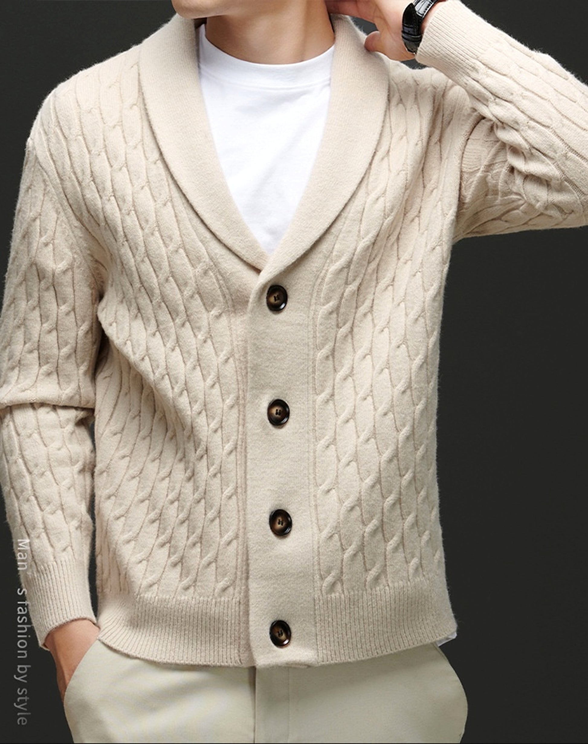 Autumn New Men's Knitwear Cardigan Casual Coat Sweater - enhanced image 9