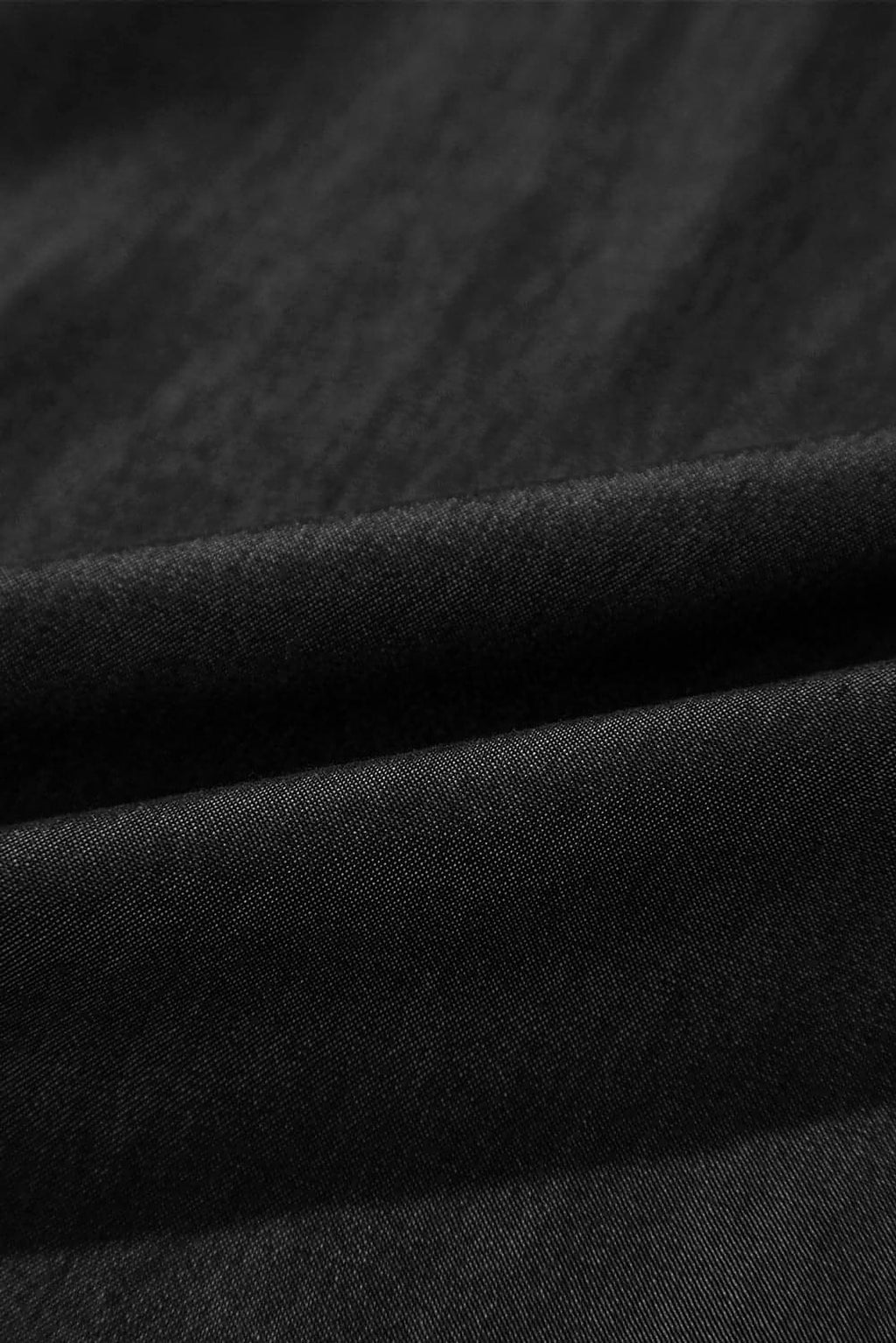 Black Side Pockets Frilled Smocked High Waist Wide Leg Jeans - enhanced image 9