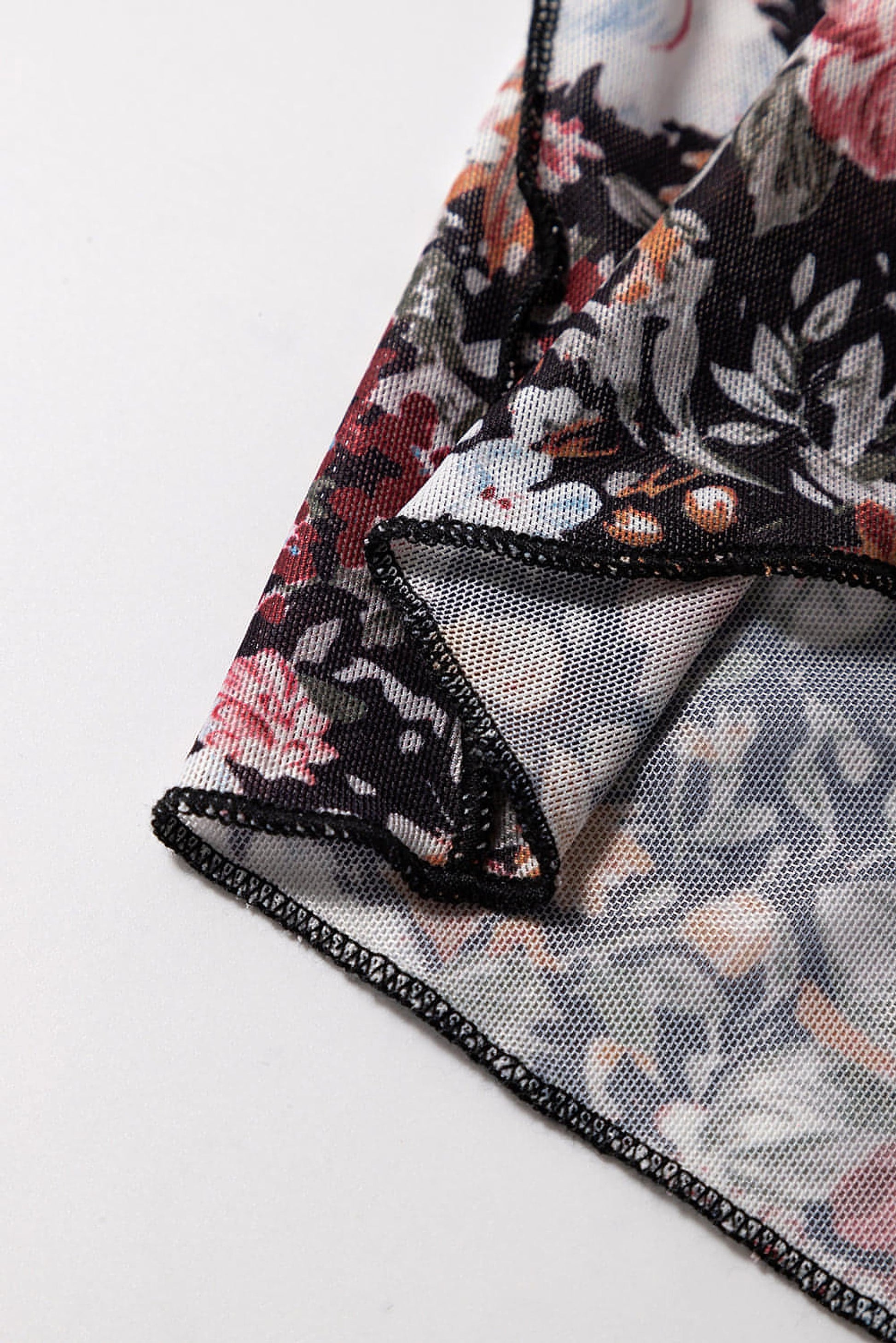 Brown Floral Print High Waist Maxi Skirt - enhanced image 9