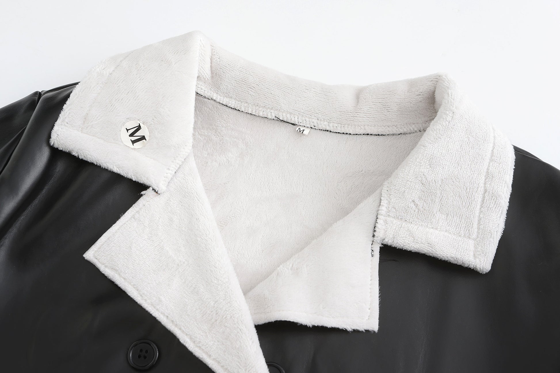 A1. Casual Leather Thickened Loose Fashionable Jacket - enhanced image 9