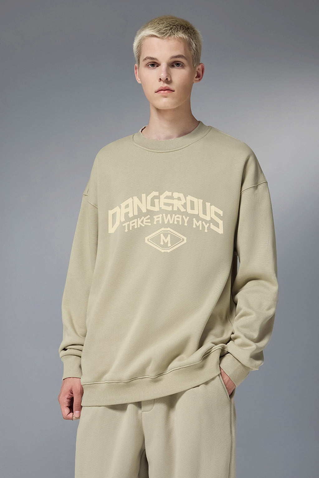 Casual Loose Round Neck Letter Printed Flame Single-layer Fleece-lined Top - enhanced image 9