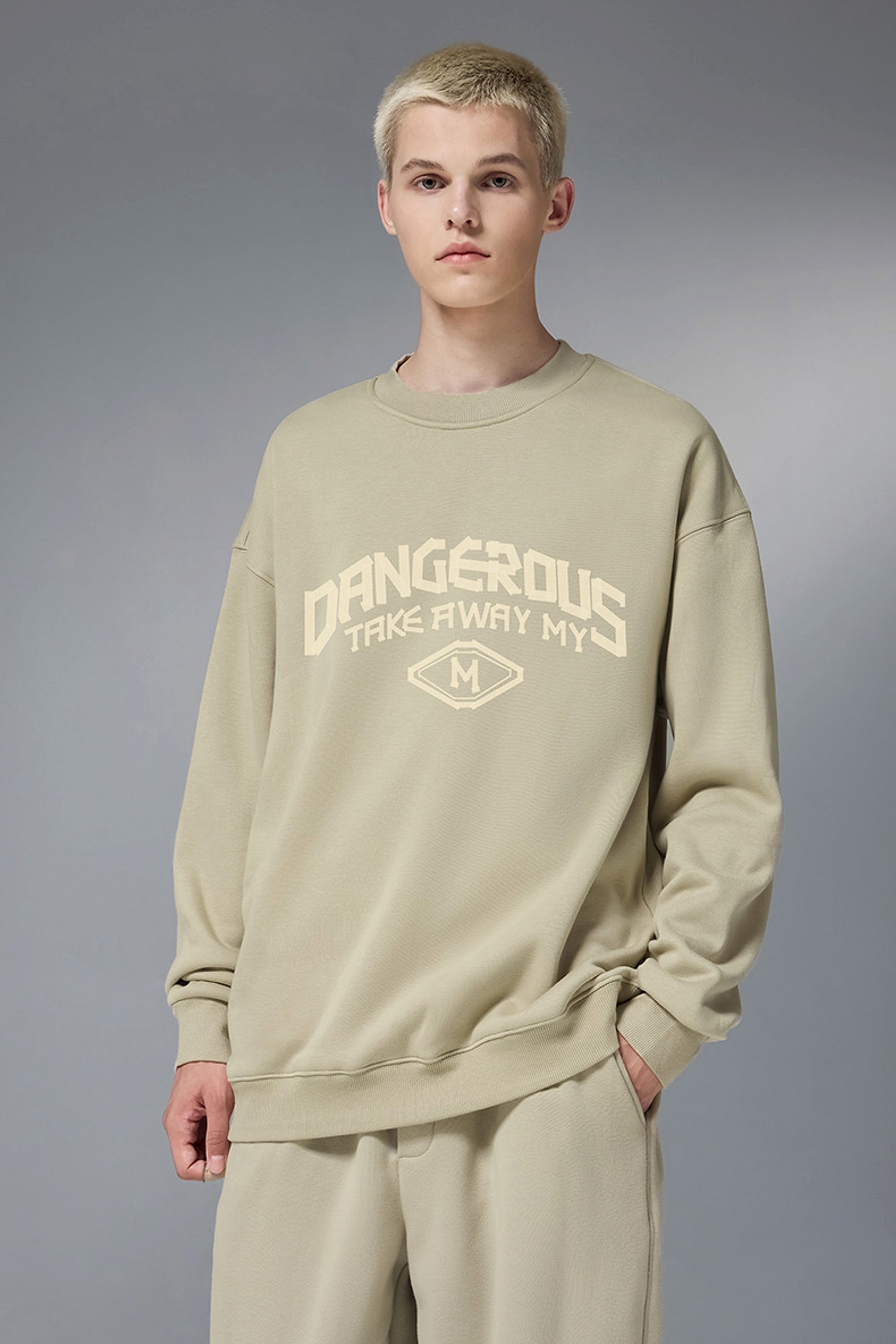 Casual Loose Round Neck Letter Printed Flame Single-layer Fleece-lined Top - enhanced image 9