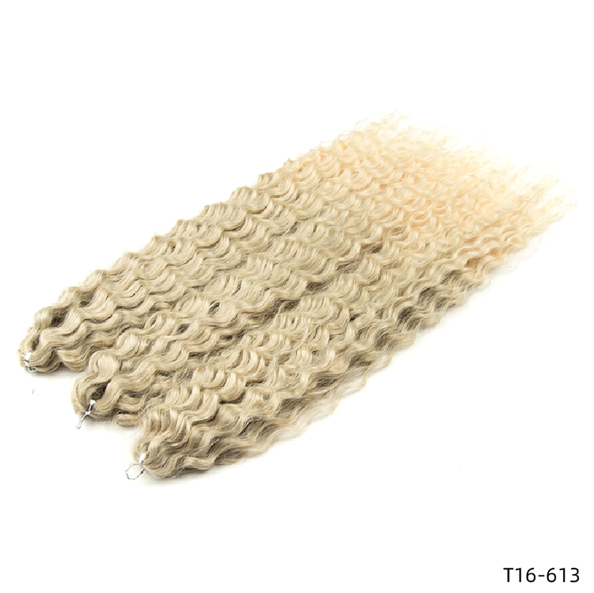 LuxeWave - Chemical Fiber Water Ripple Crochet Curls Hair Extensions - enhanced image 9