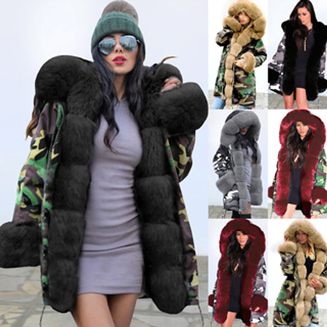 Color-Blocked Arctic Fur Parka – 25 Edition - enhanced image 9