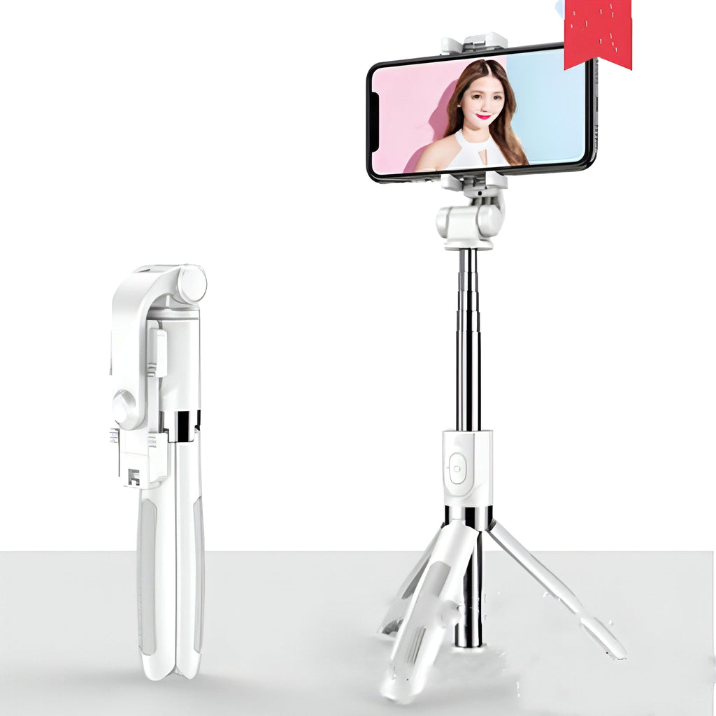 Compatible with Apple, Tripod Selfie Stick Mobile Universal Live Triangle Bracket One Bluetooth Selfie Artifact - enhanced image 9