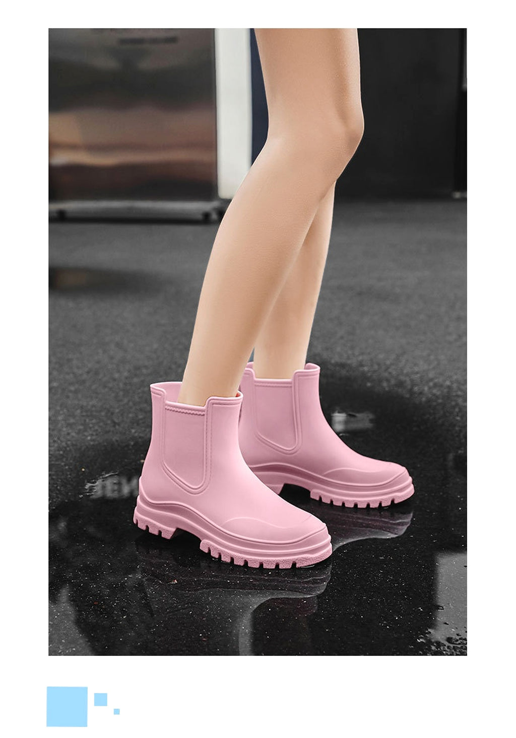 Cross-border Ladies Outdoor Work Rain Boots Lightweight Non-slip Rubber Shoes Kitchen Shoe Cover - enhanced image 9
