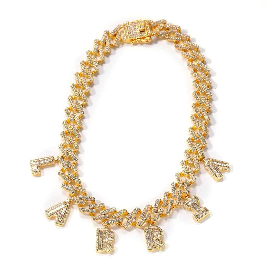 Custom Hip-Hop Bling Name Necklace – Iced Out Cuban Chain - enhanced image 9