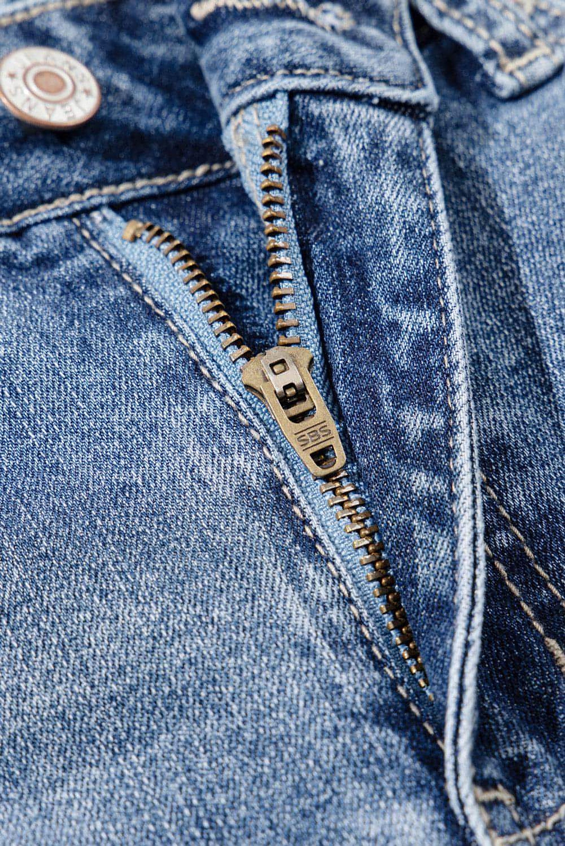 Dusk Blue High Rise Ripped Distressed Hem Flared Jeans - enhanced image 9