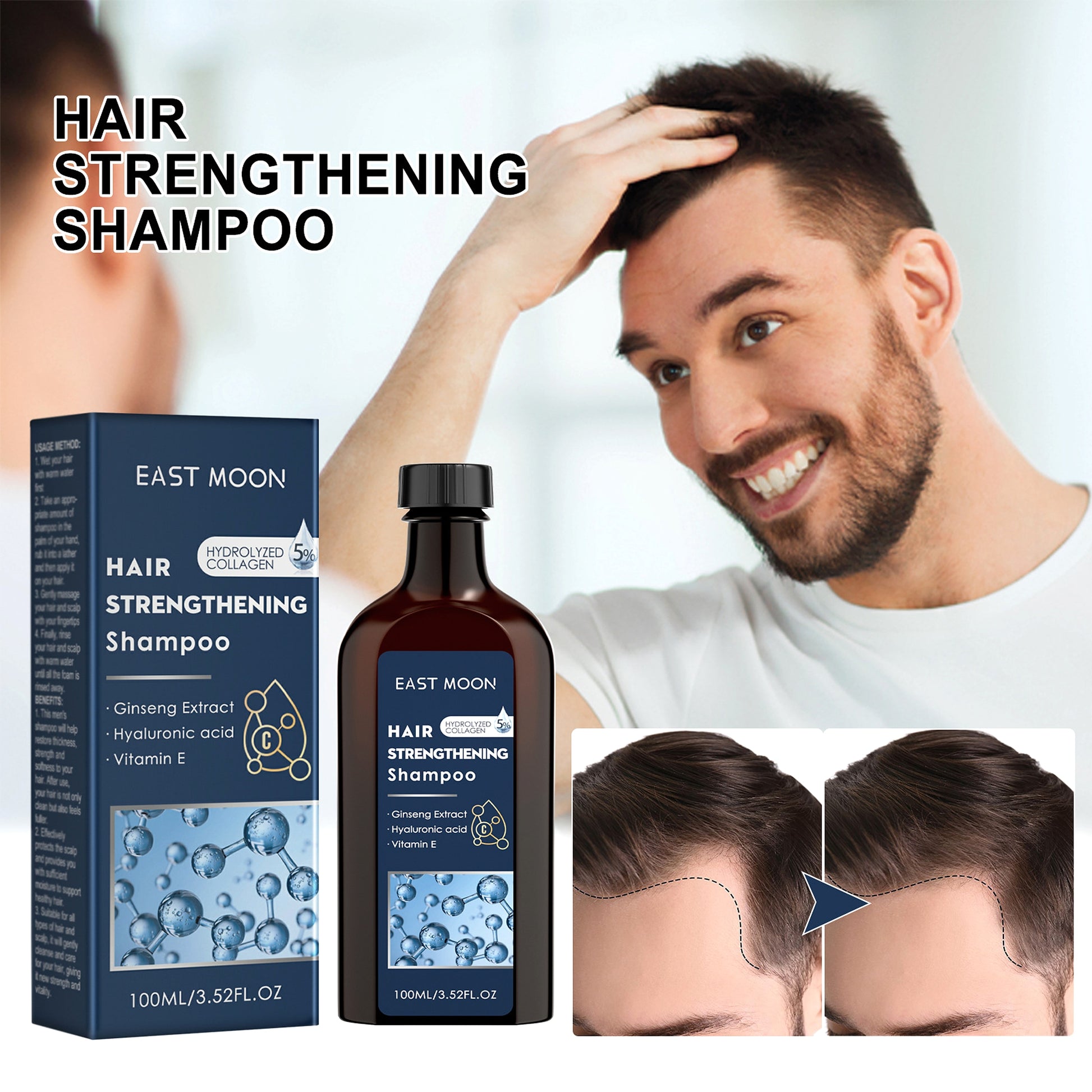 East Moon™ Hair Strengthening Shampoo – Power & Purity for Men - enhanced image 9
