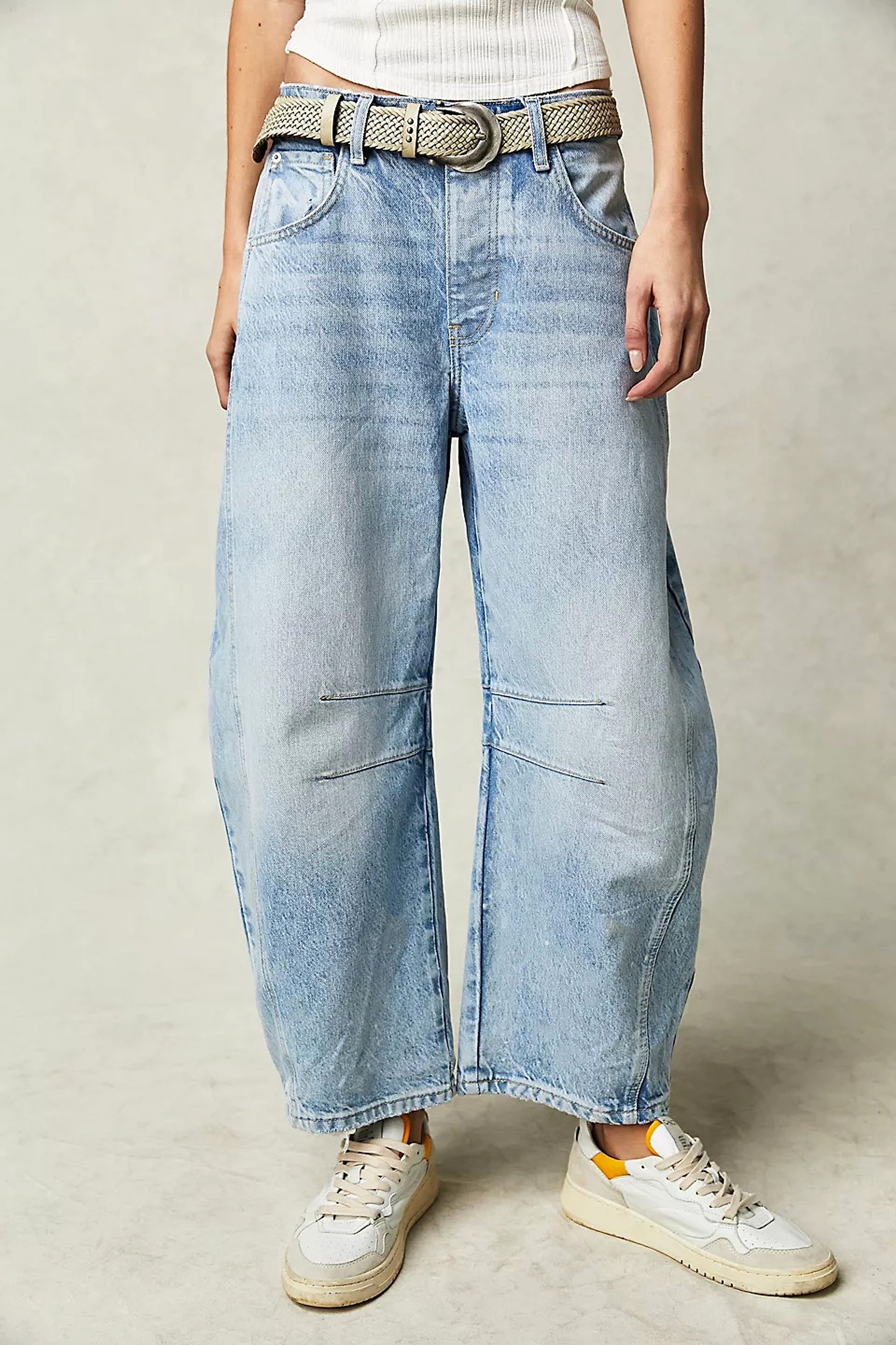 European And American Fashion Casual Women's Loose Wide-leg Pants Low Waist Washed Old - enhanced image 9