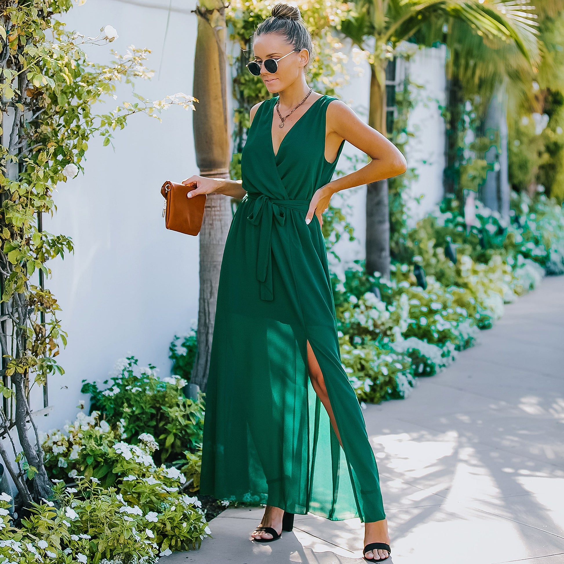 European And American V Neck Dress Women's Long Skirt - enhanced image 9