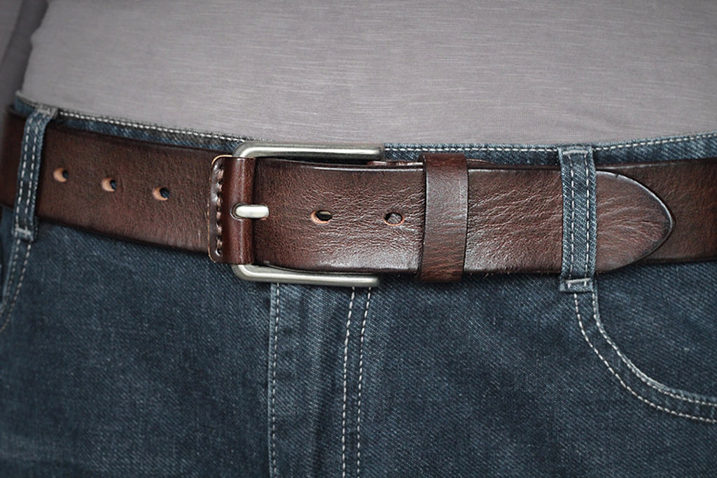First Layer Cowhide Handmade Belt Men's Pin Buckle Belt - enhanced image 9