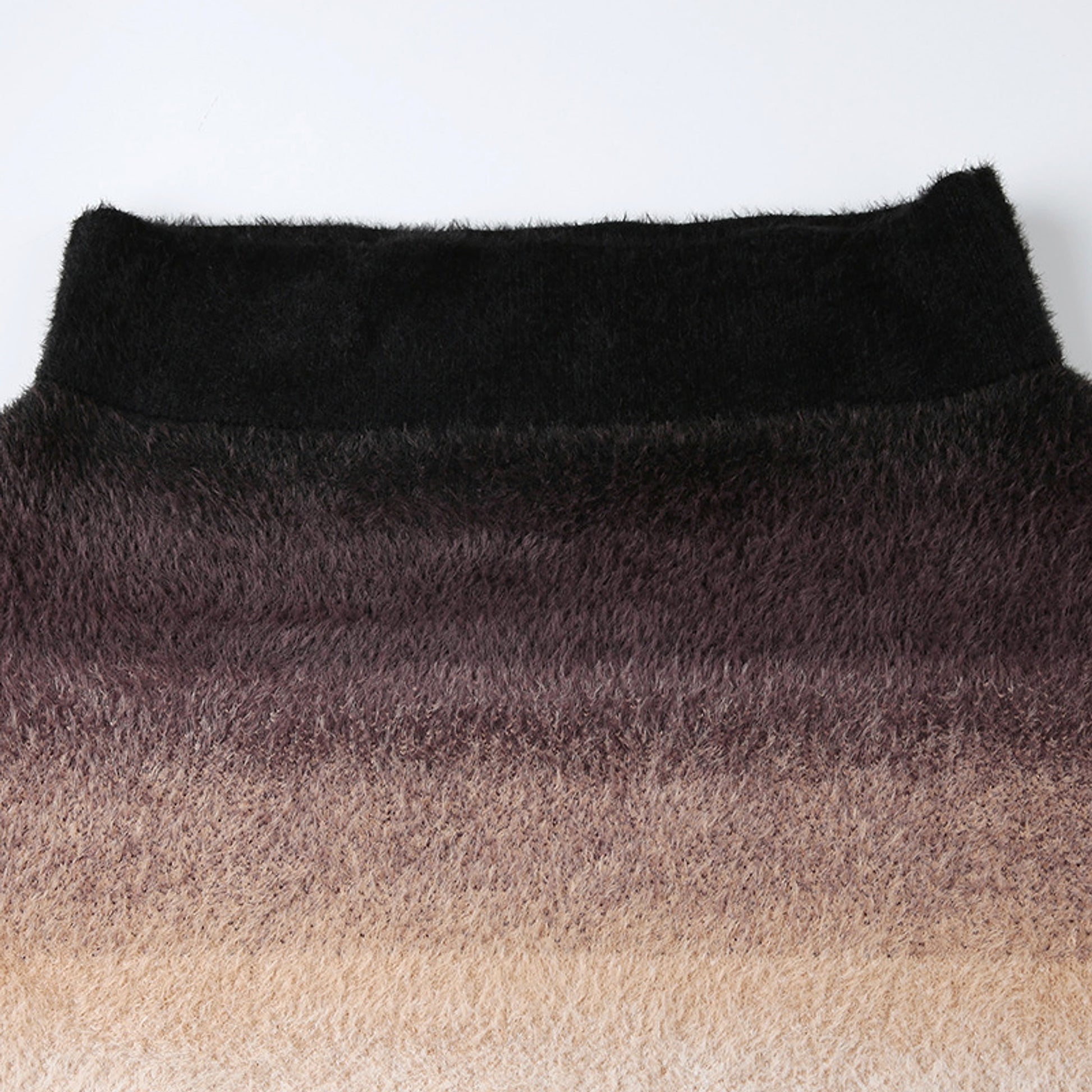 Gradient Off-neck Long-sleeved Woolen Top Women Sweater - enhanced image 9