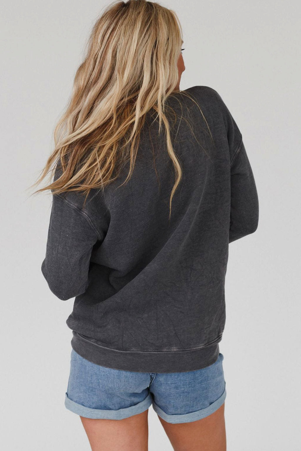 Gray COOL MOMS CLUB Drop Shoulder Sweatshirt - enhanced image 9