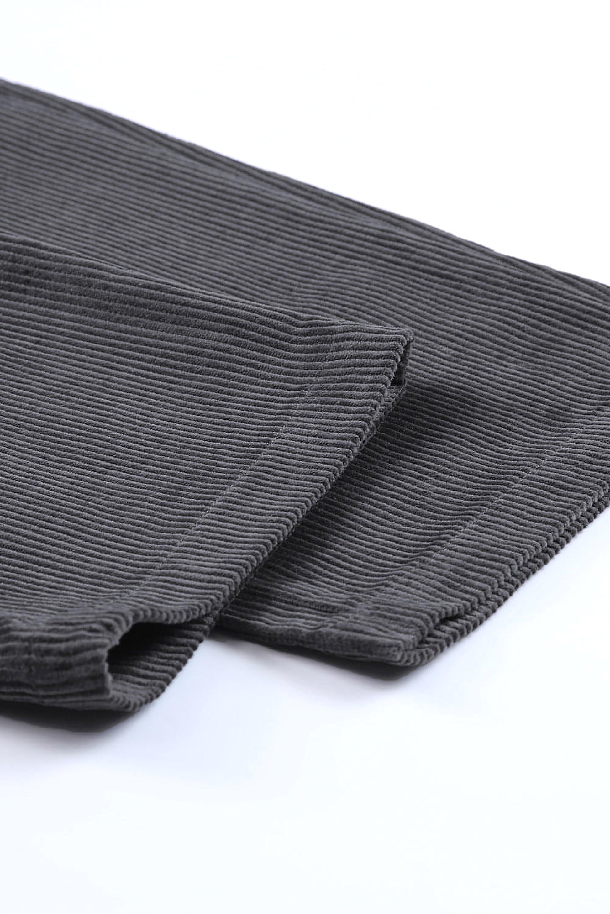 Gray Corduroy High Waist Straight Leg Pants - enhanced image 9