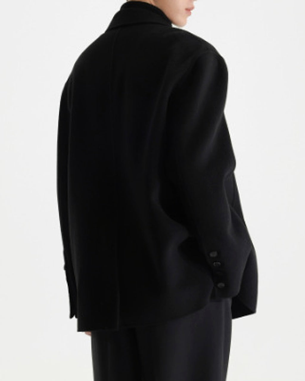 Gun Collar Double-faced Woolen Goods Woolen Suit Wool Coat For Men - enhanced image 9