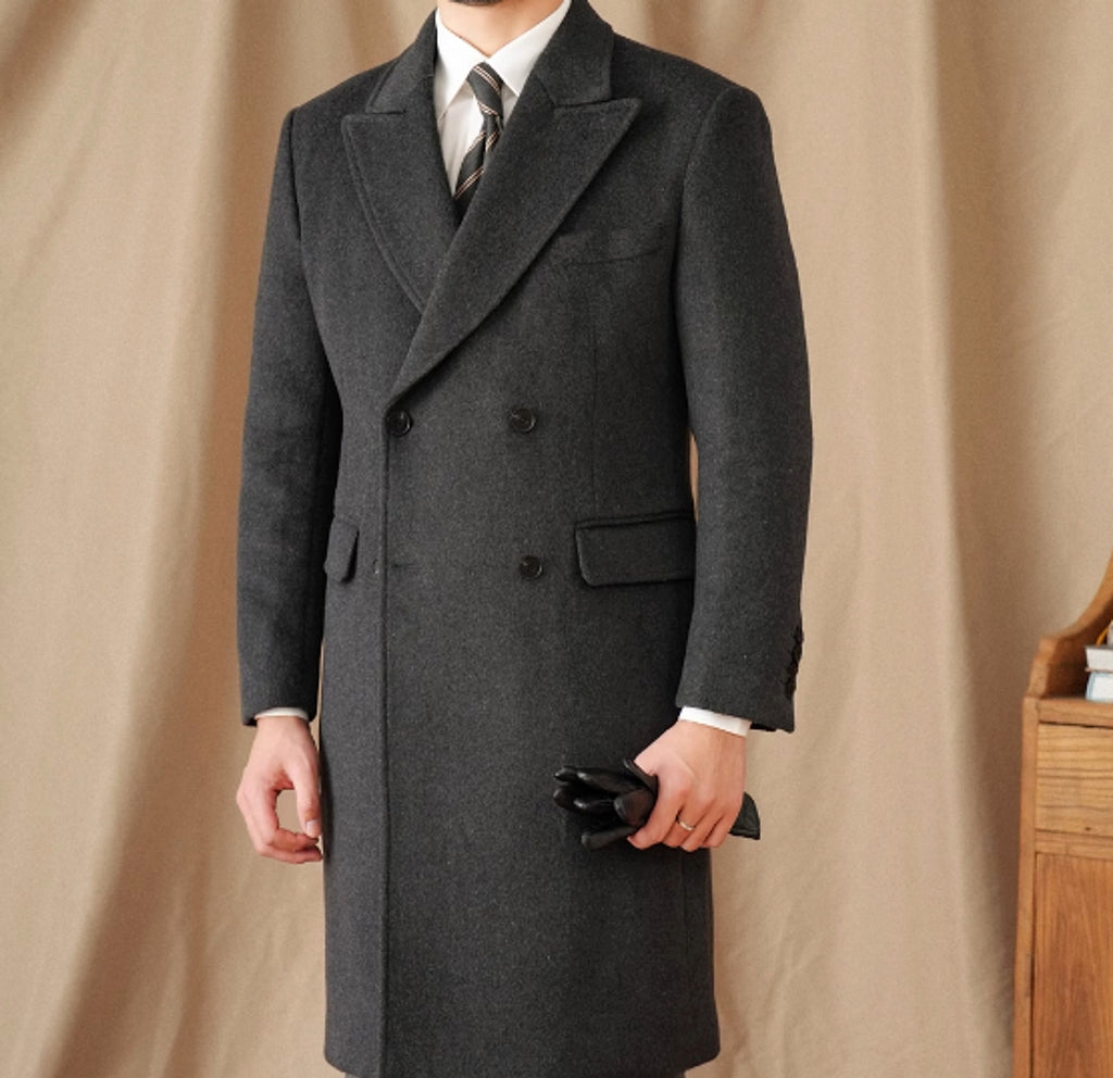 HauteWool™ – Double-Breasted Wool Coat (25% Wool Blend) - enhanced image 9