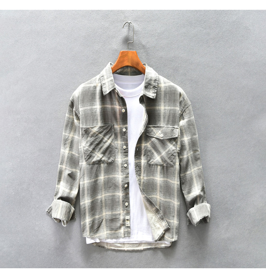 PlaidCraft™ – Pure Cotton Check Shirt for Men - enhanced image 9