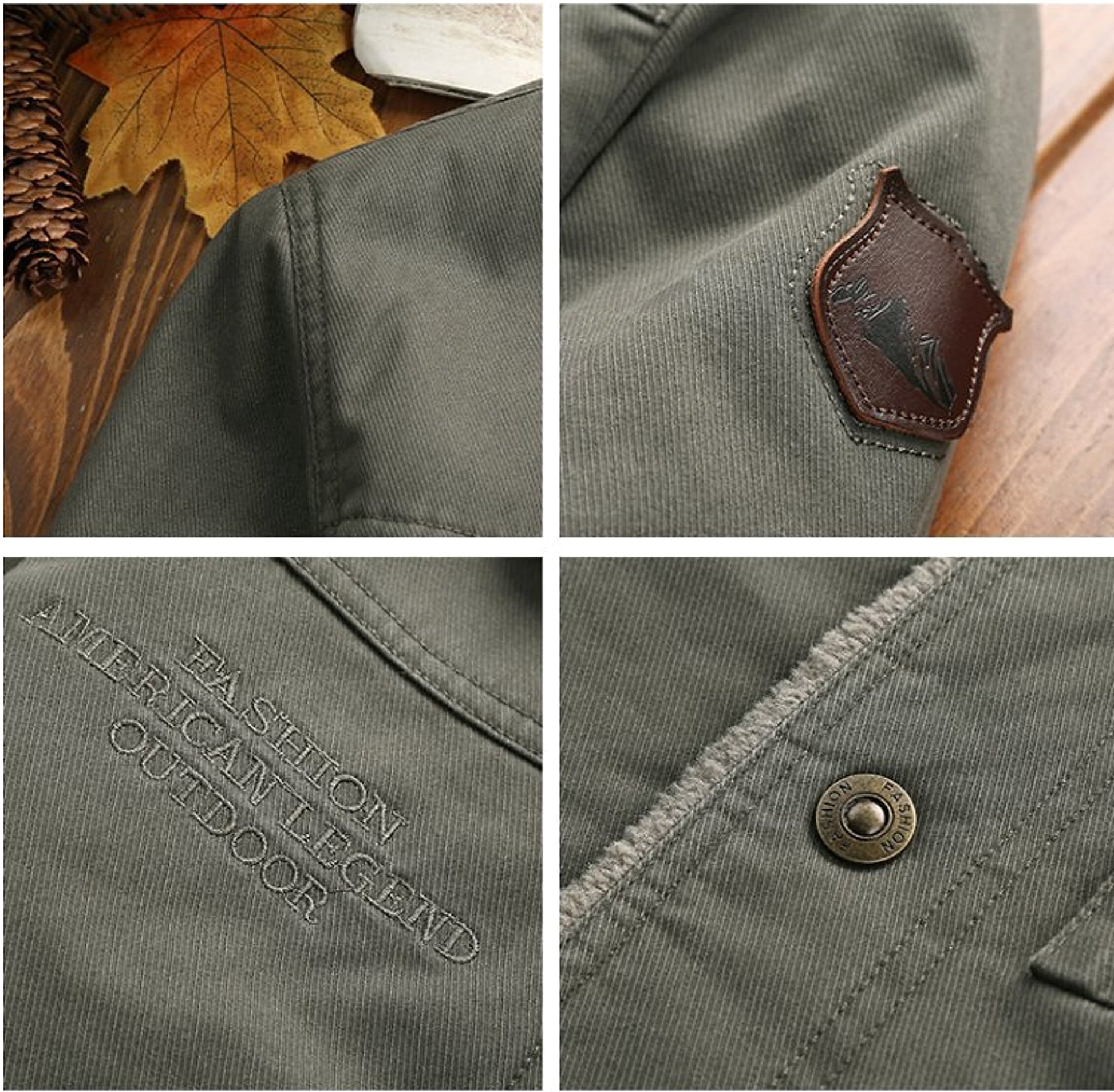 A.1 Jacket Plus Velvet Padded Winter Lapel Men - enhanced image 9